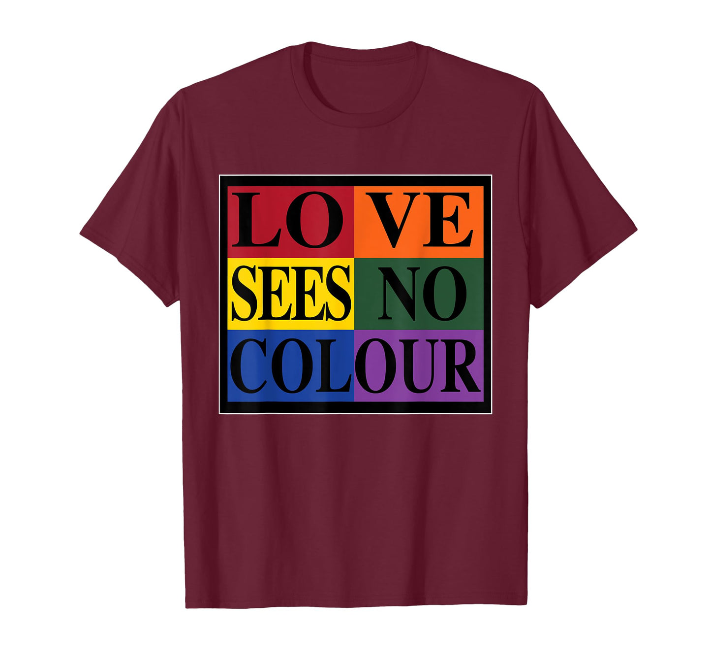 Love Sees No Colour | Retro Graphic 1990's Urban Vintage T-Shirt