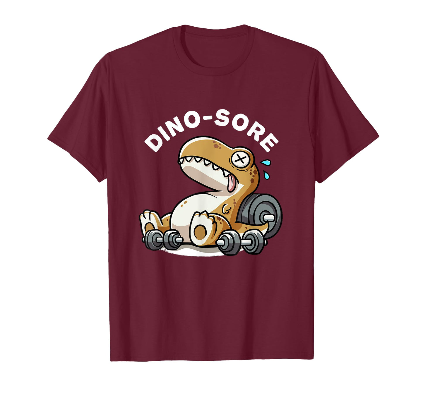 Dino Sore Dinosaurs Weightlift Workouts Gym Quotes Funny Gym T-Shirt