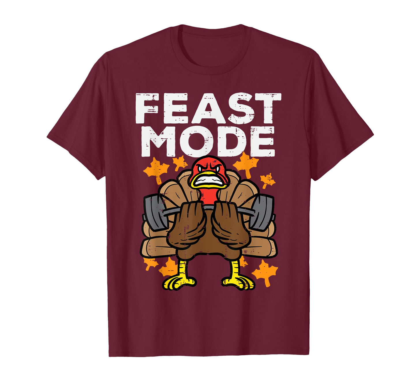 Thanksgiving Feast Turkey Barbel Mode Fall Gym Men Women Kid T-Shirt