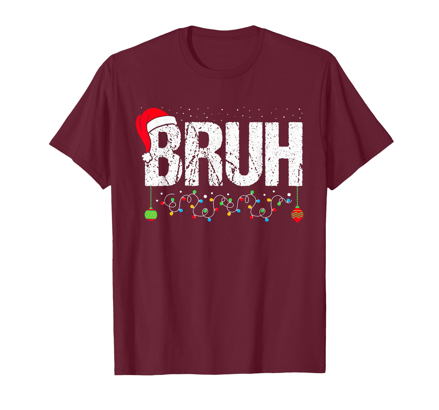 Bruh Christmas Kids Teens Boys Funny Christmas Humor Meme T-Shirt