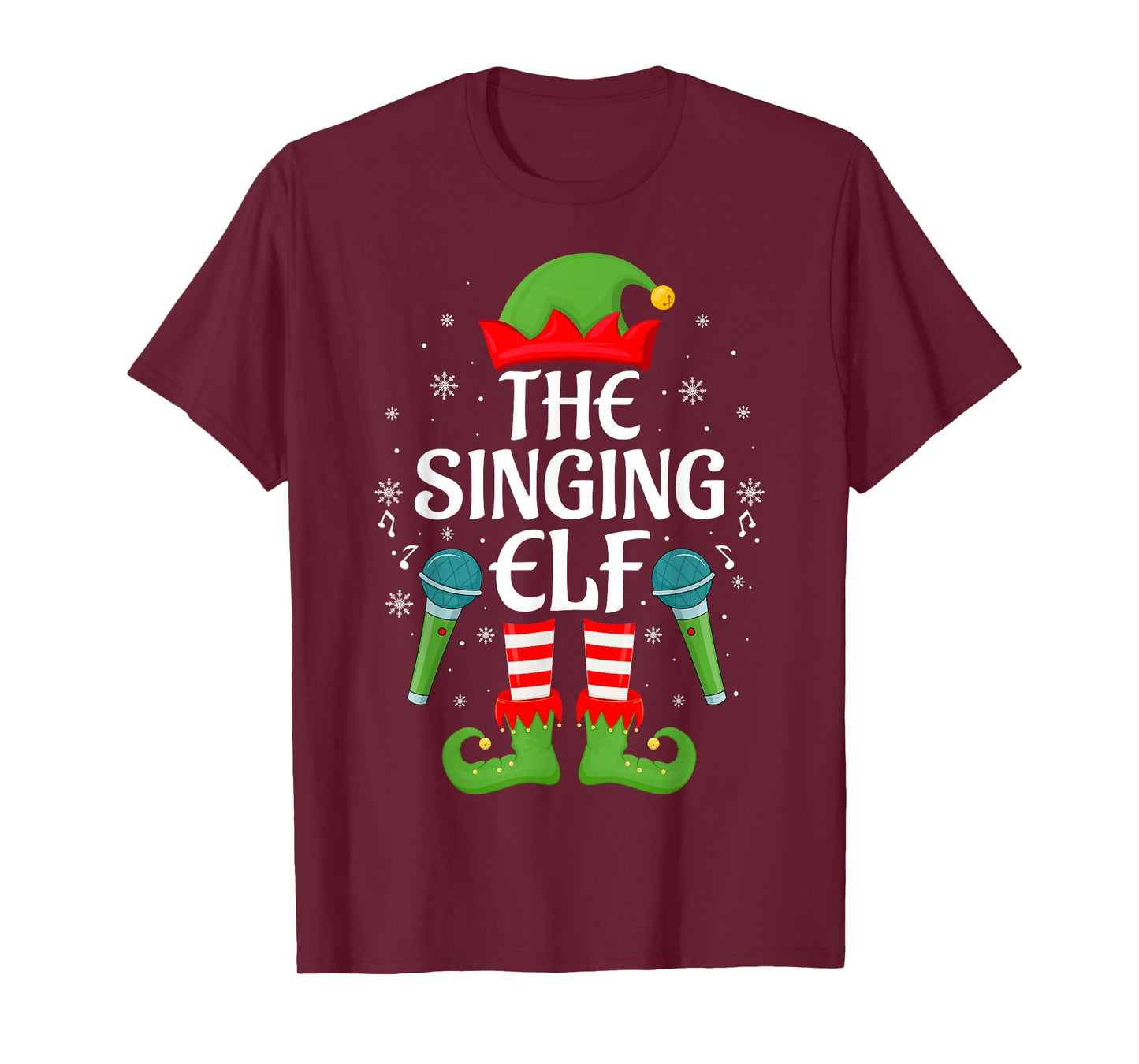 Singing Elf Christmas Family Men Women Kids Elf Squad Xmas T-Shirt