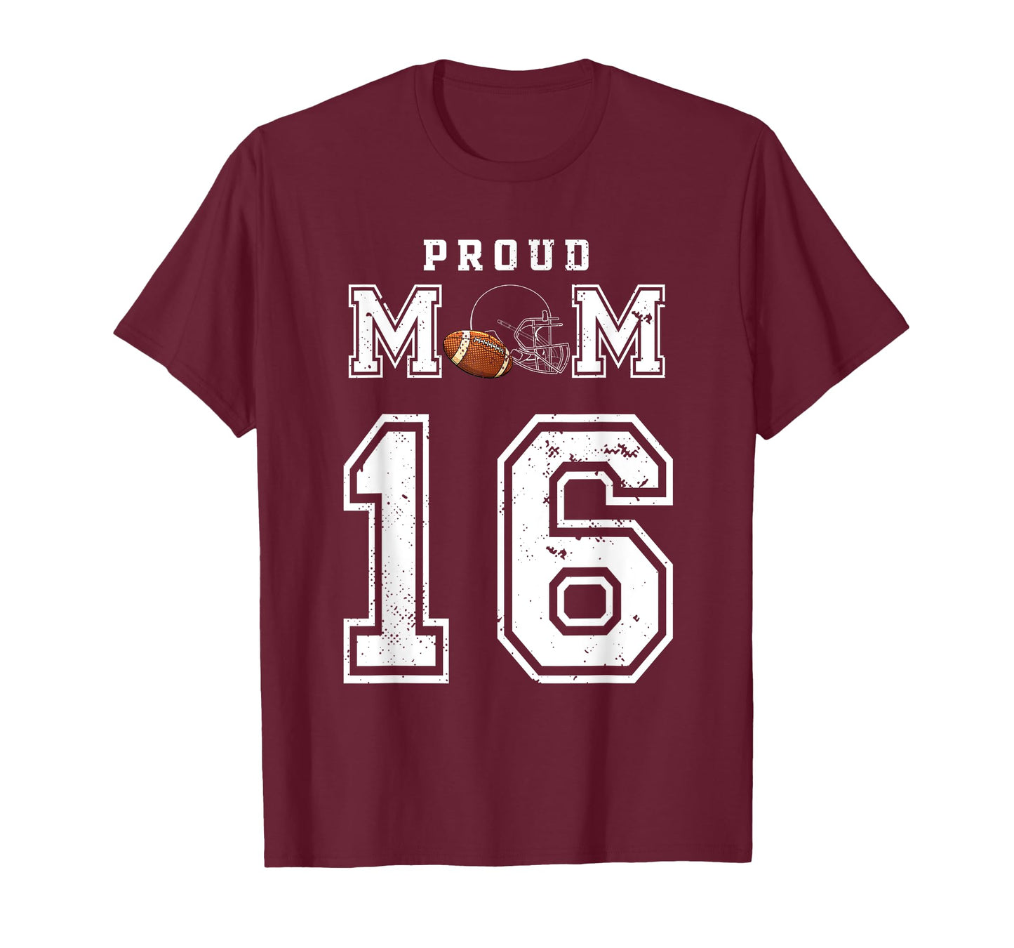 Custom Proud Football Mom Number 16 Personalized For Women T-Shirt