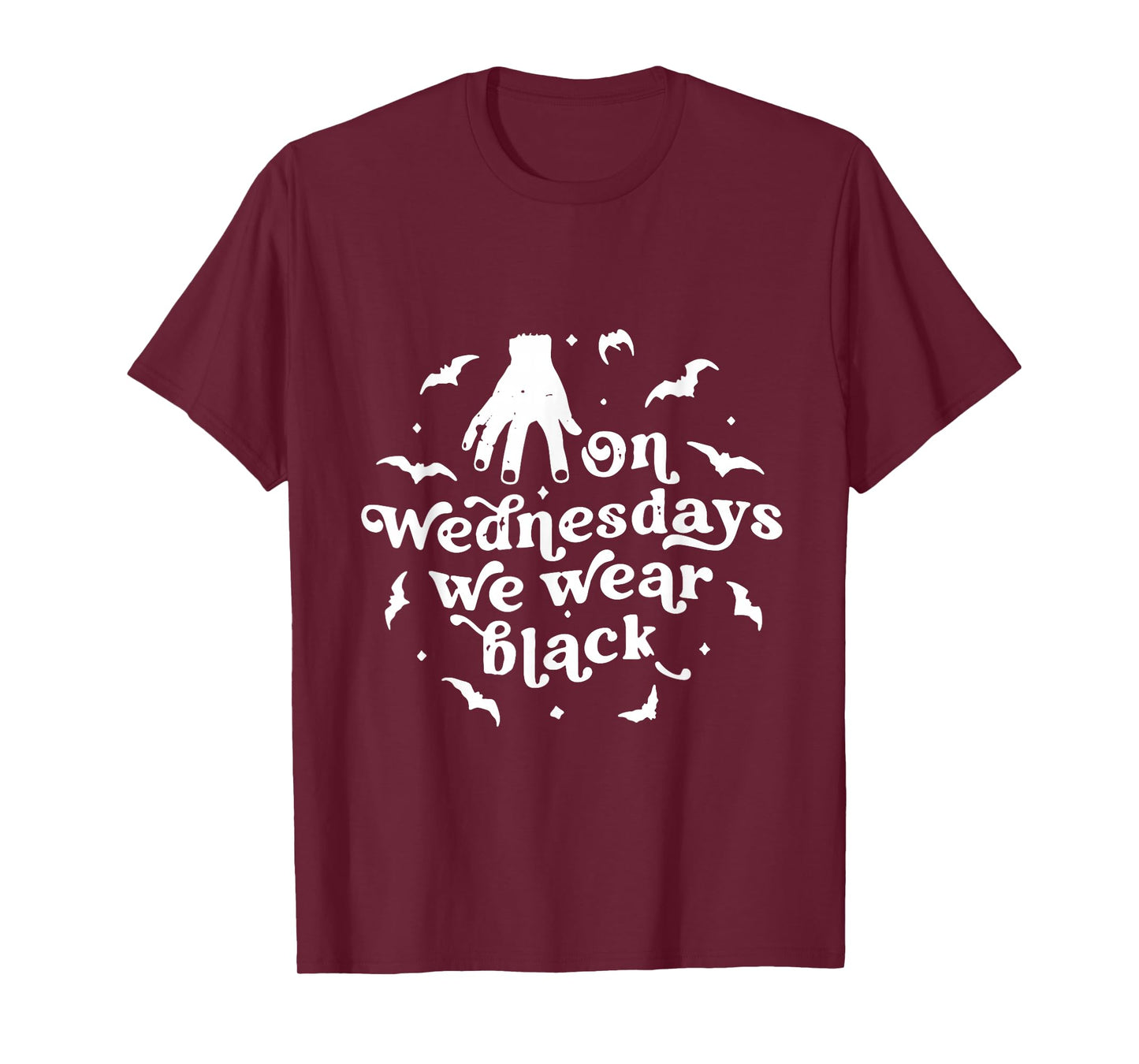 On Wednesdays We Wear Black Funny Gothic Halloween Witchy T-Shirt