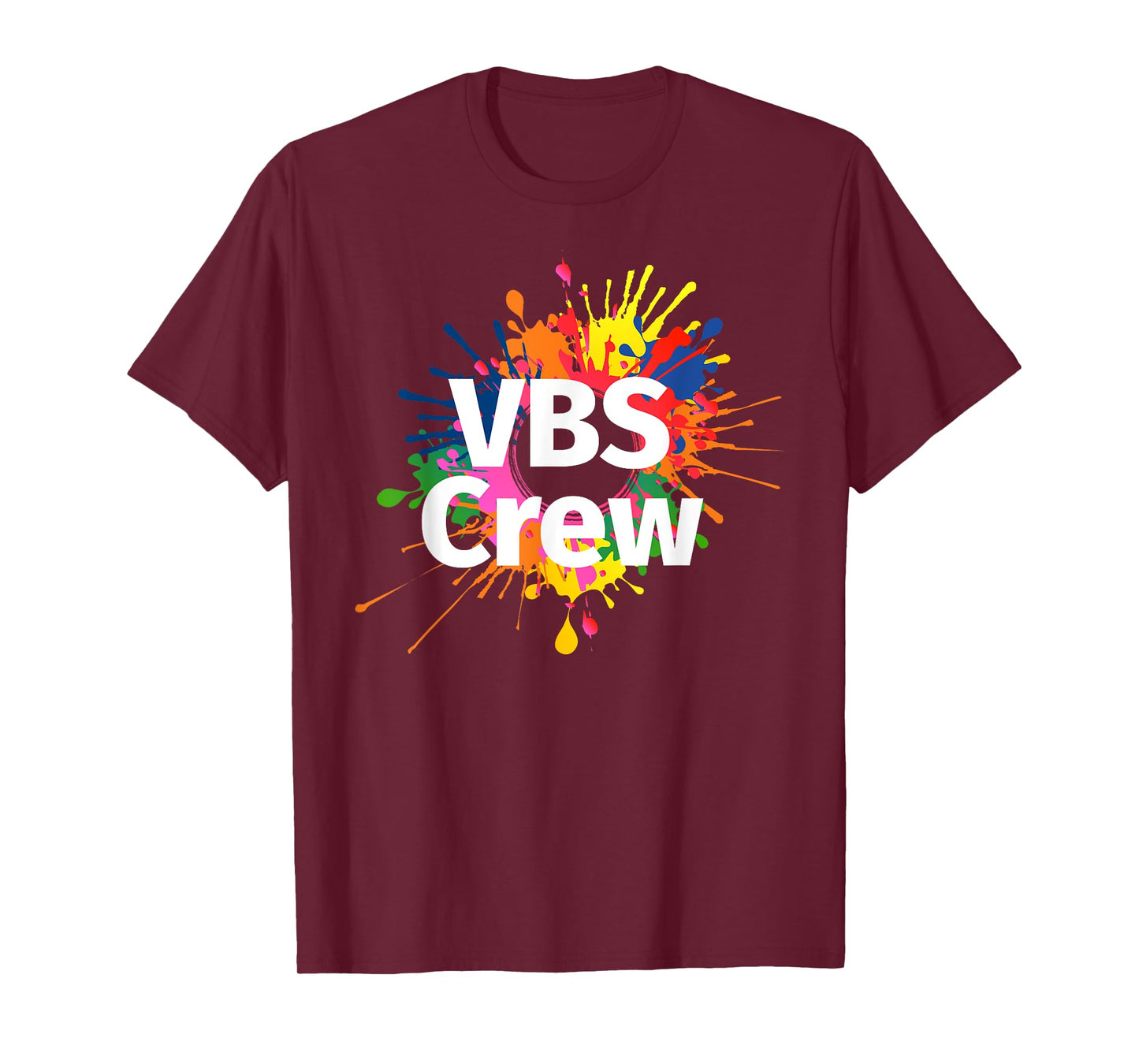 I Love VBS 2024 Crew Vacation Bible School Paint Splatter T-Shirt