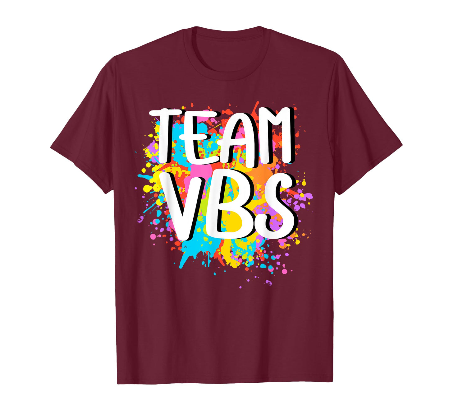 Team VBS Vacation Bible School I Love Paint Splatter Artist T-Shirt
