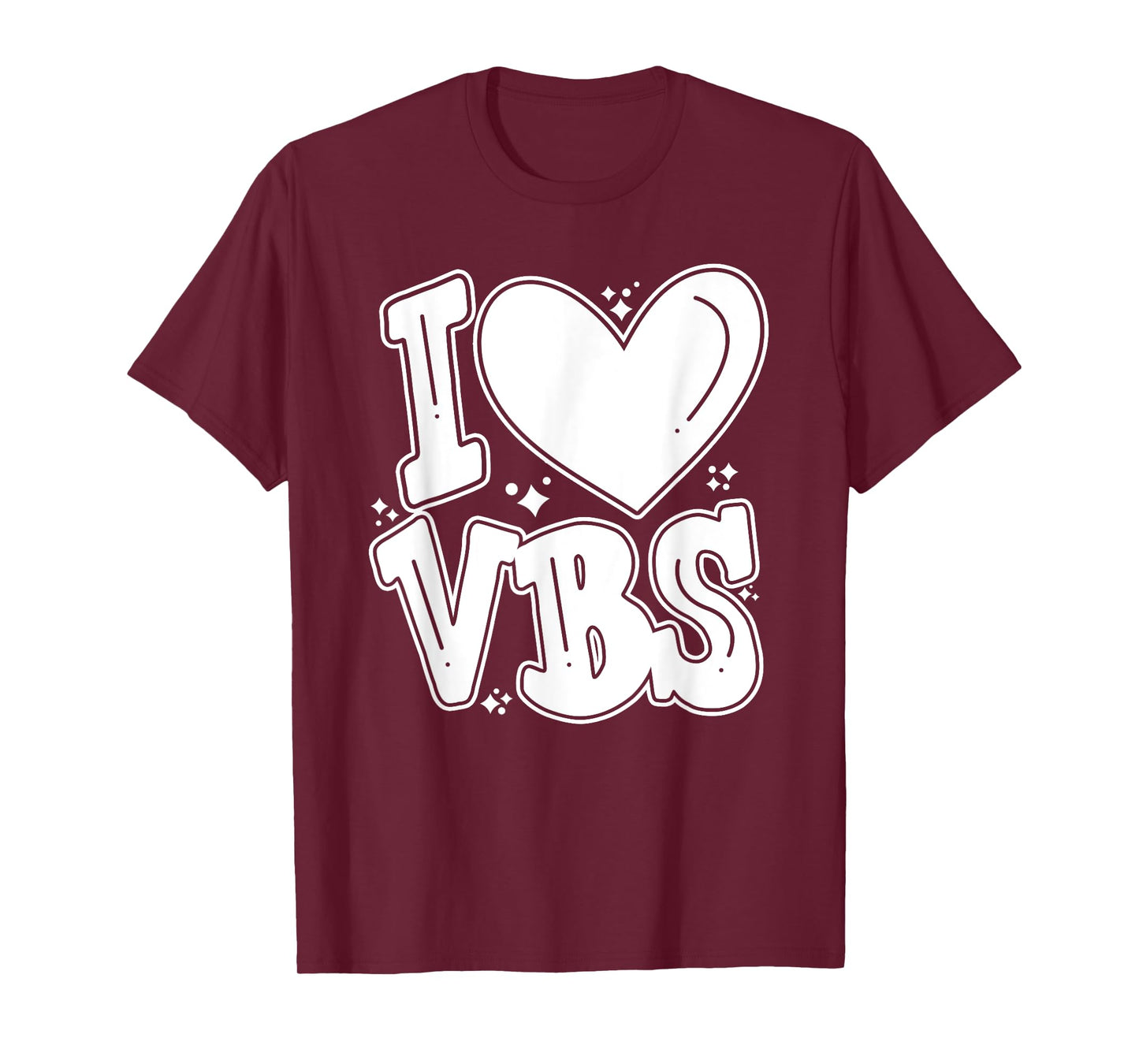 I Love VBS 2024 Vacation Bible School Christian Summer Camp T-Shirt for Men Women Kids