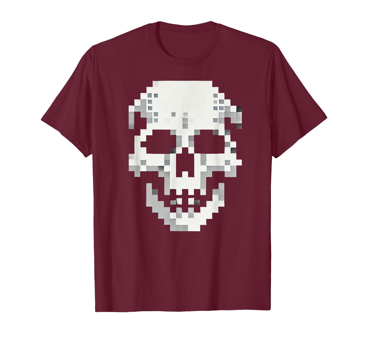 Skull for retro gaming and Halloween. Pixel 80s game skull T-Shirt