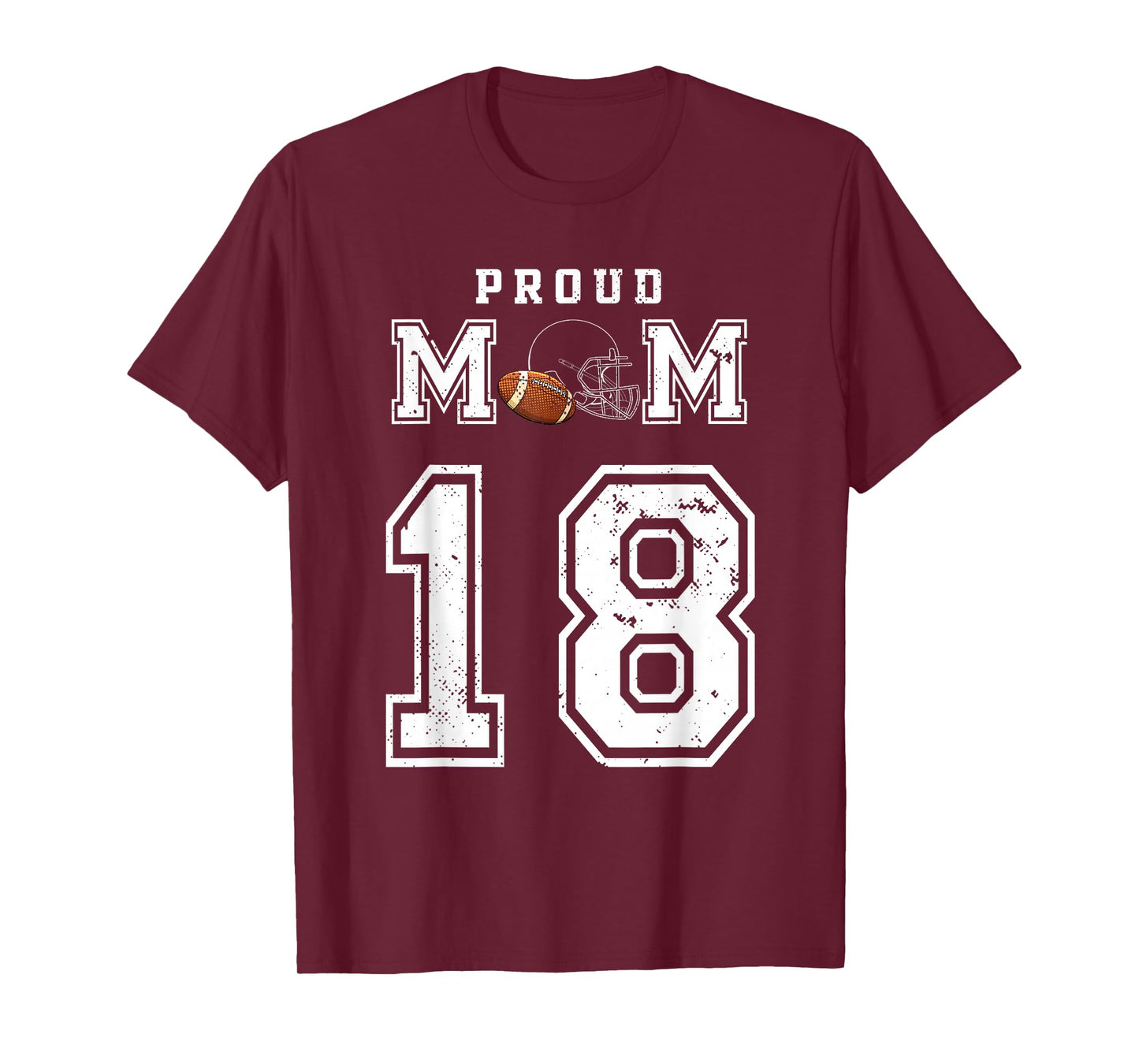 Custom Proud Football Mom Number 18 Personalized For Women T-Shirt