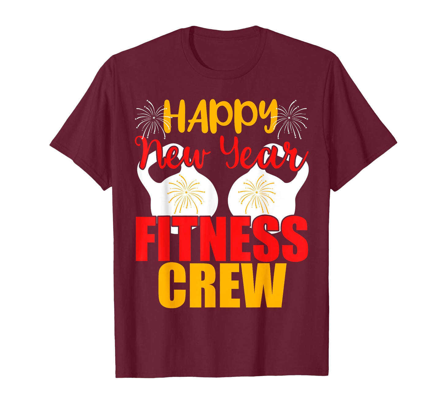 Happy New Year Fitness Crew Gym Muscular Tee T-Shirt