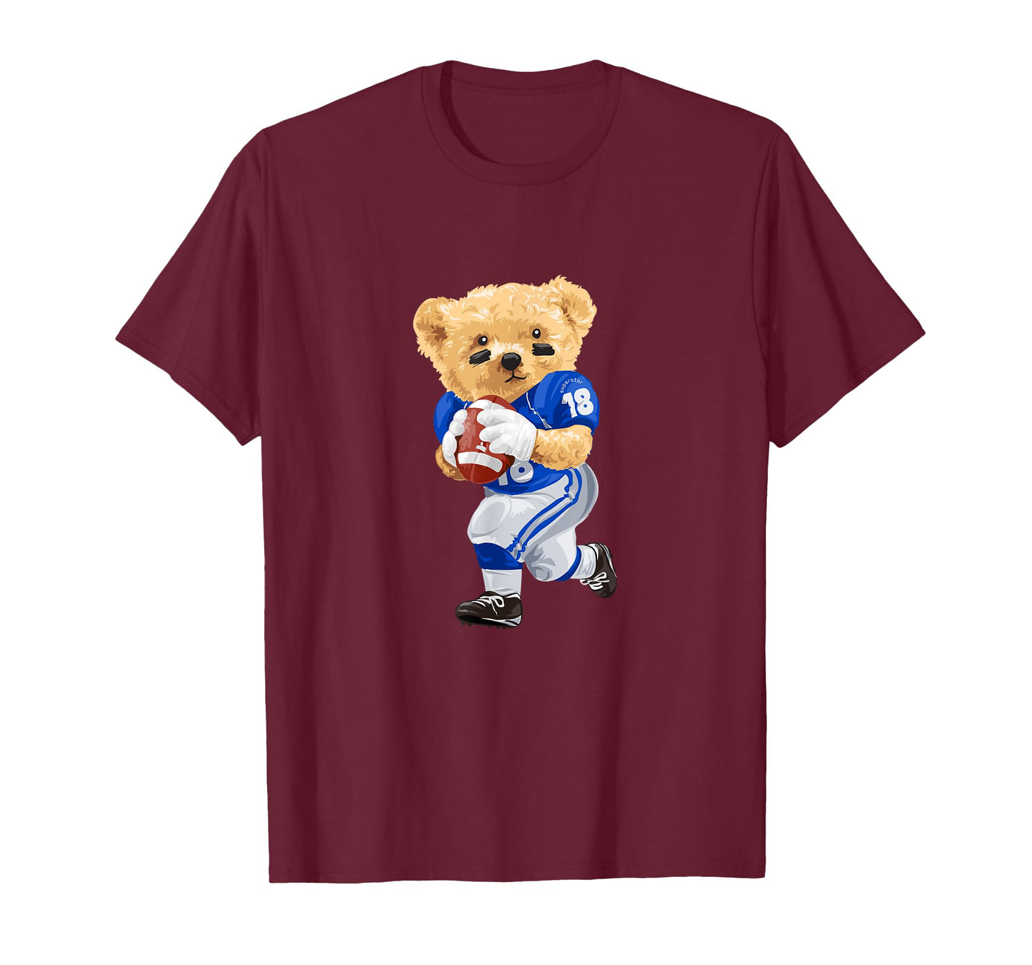 Cool Teddy Bear Playing Rugby Illustration Graphic Designs T-Shirt
