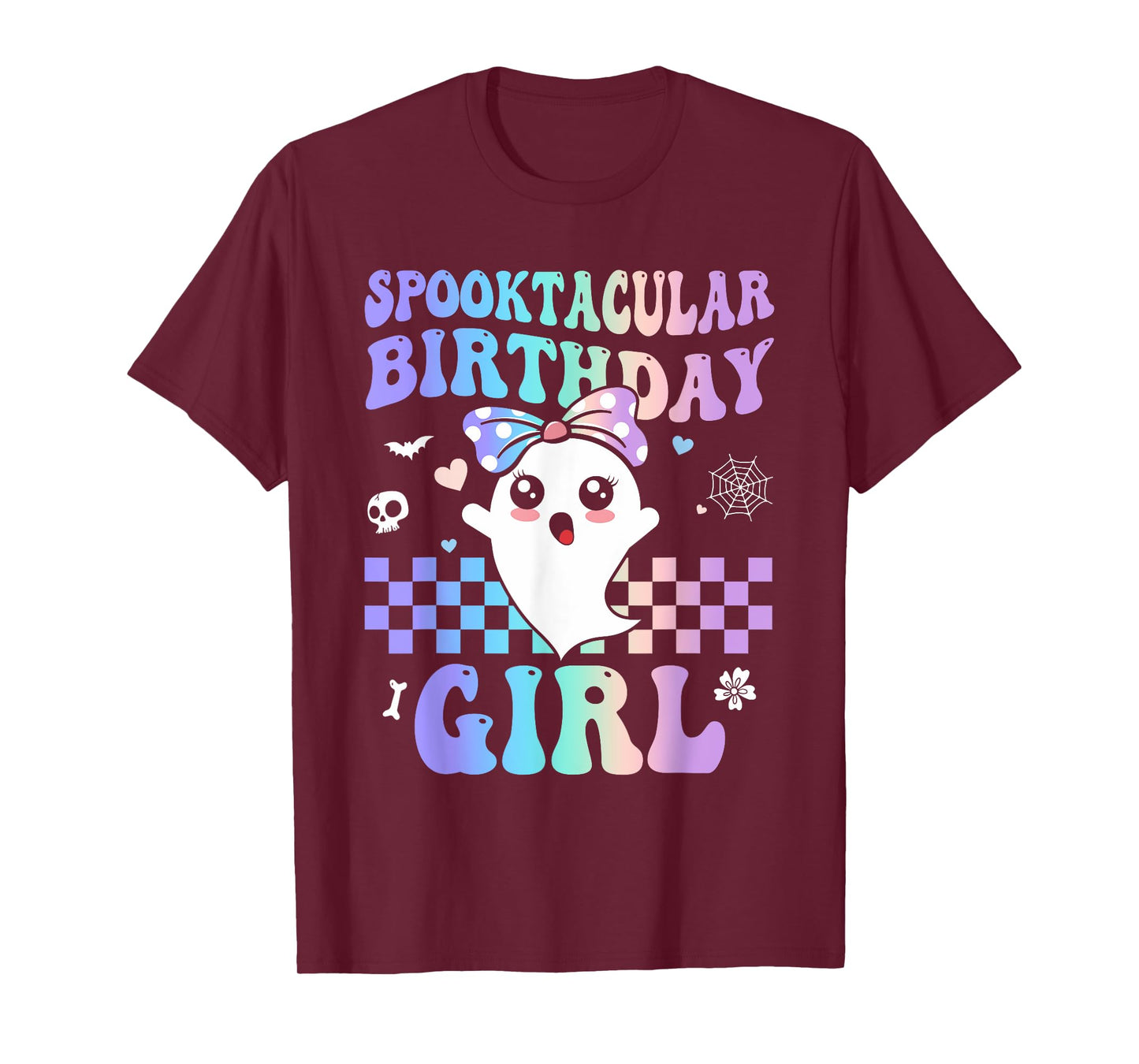 Spooktacular Birthday Cute Ghost Halloween Birthday Kid Girl T-Shirt