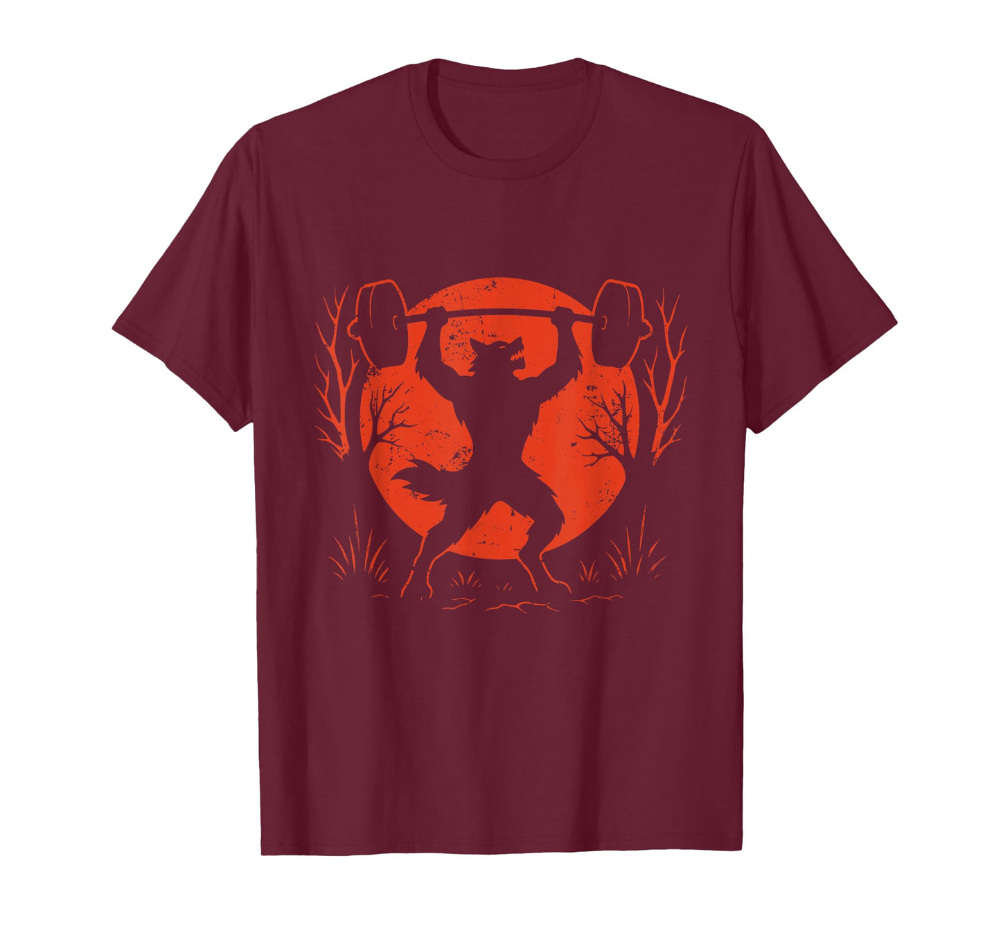Werewolf Weightlifting Under Moon T-Shirt