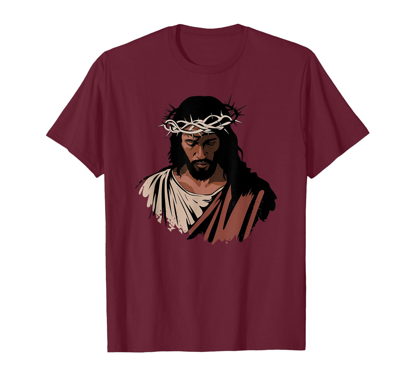 African American Jesus Portrait Black Christian T-Shirt