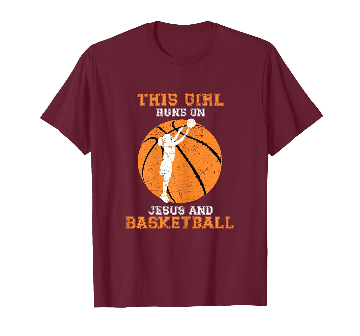 Jesus Basketball Sayings Christian Gifts Teen Girls Graphic T-Shirt