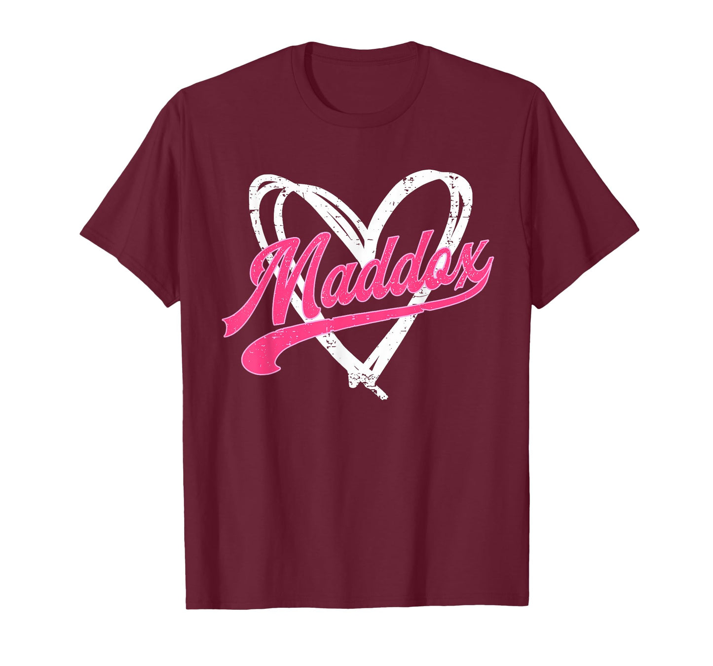 Heart Personalized Name Maddox I Love Maddox Vintage T-Shirt