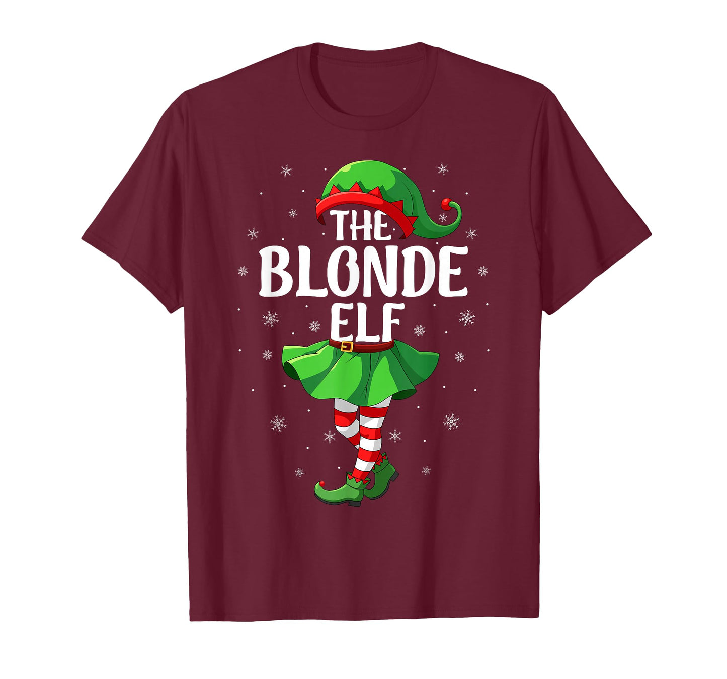 Blonde Elf Christmas Girls Women Elf Squad Xmas Family T-Shirt