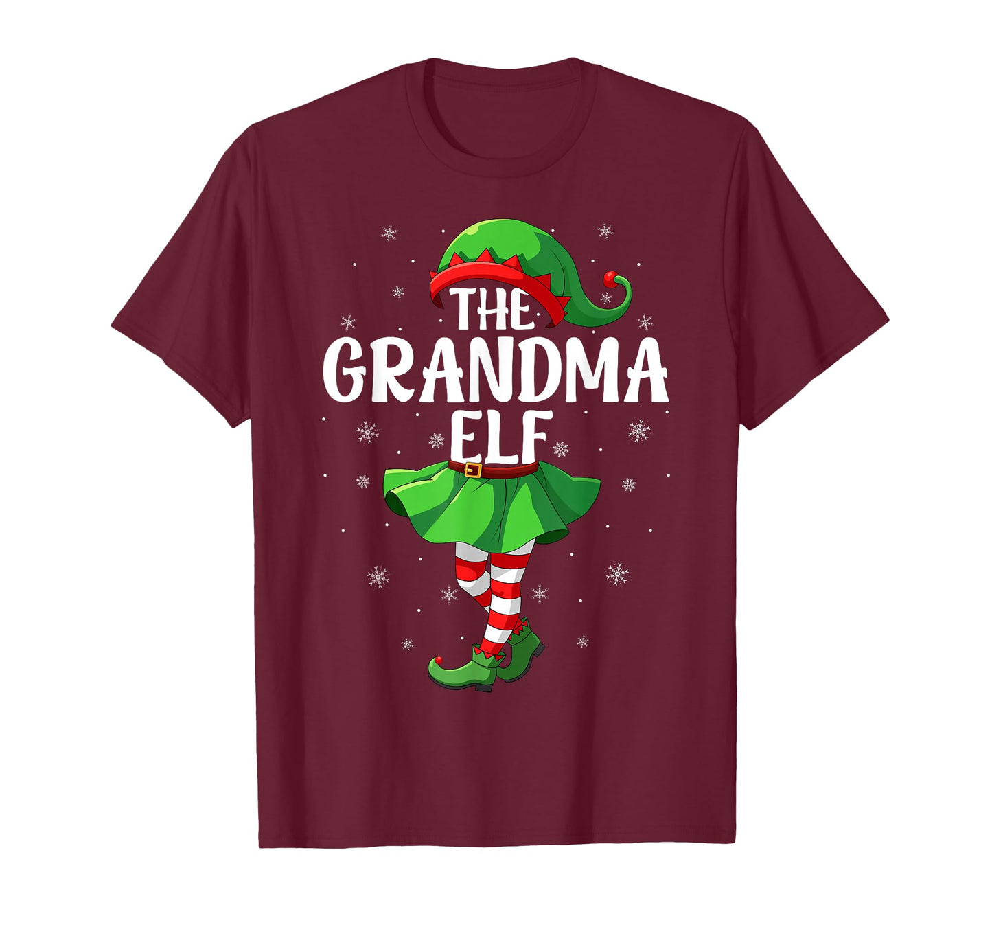 Grandma Elf Christmas Girls Women Elf Squad Xmas Family T-Shirt