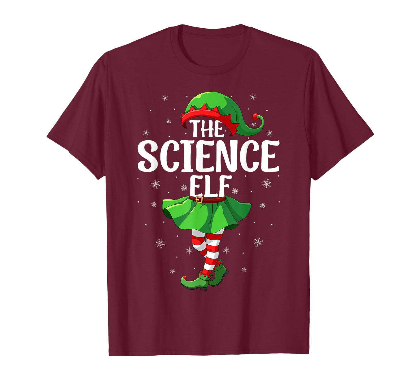 Science Elf Christmas Girls Women Elf Squad Xmas Family T-Shirt
