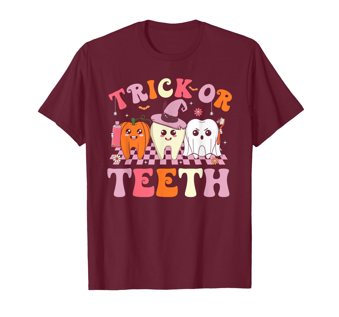 Funny Halloween Shirts Dentist Dental Squad Trick or Teeth T-Shirt