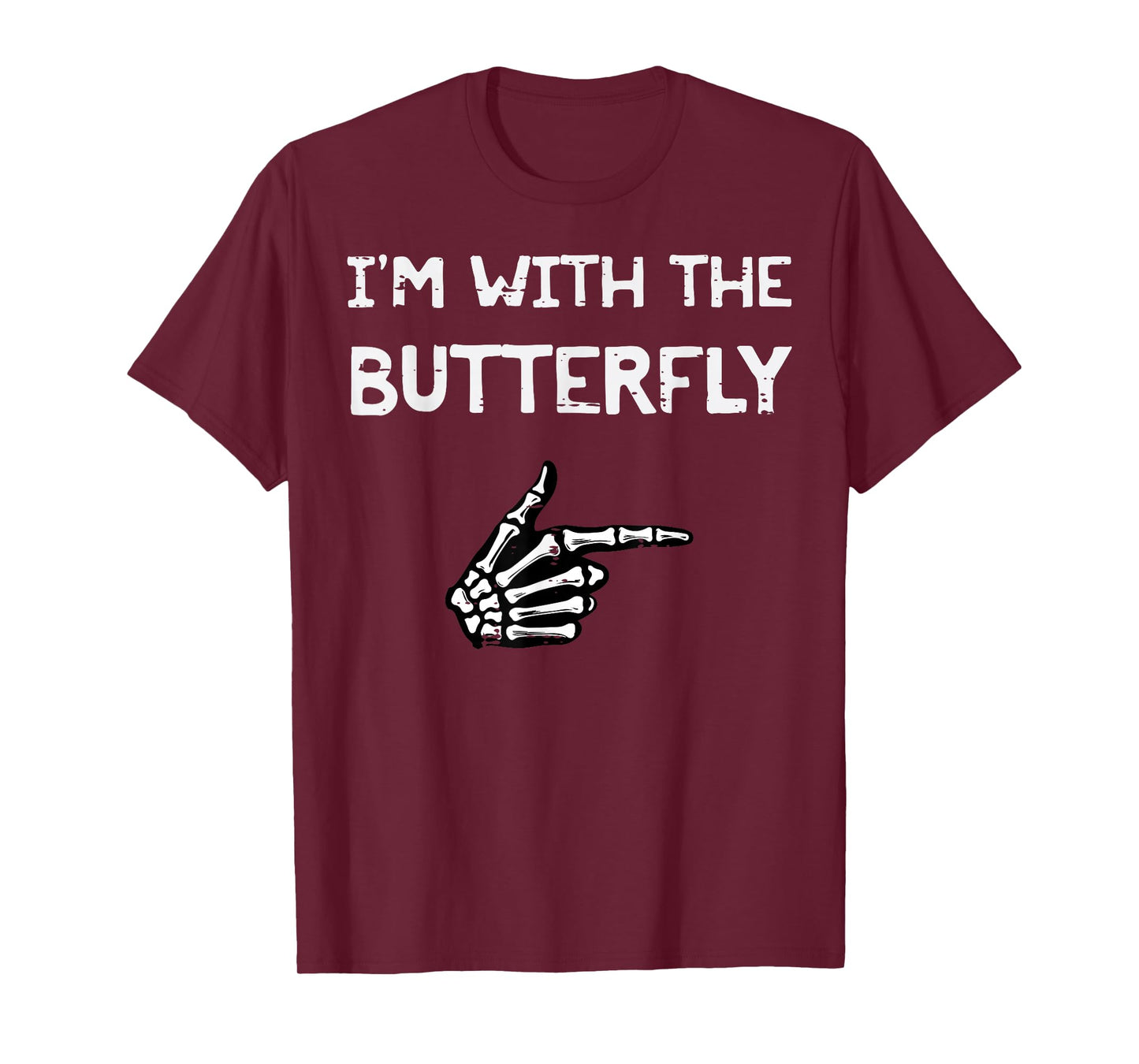 Halloween Im with Butterfly Matching Costume Men Women Kids T-Shirt