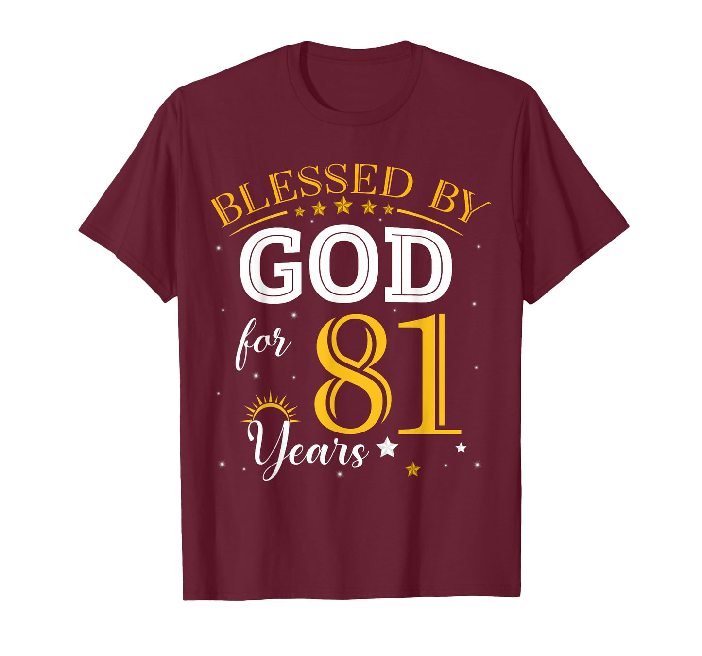Vintage Blessed by God For 81 Years Old 81st Birthday Girl T-Shirt