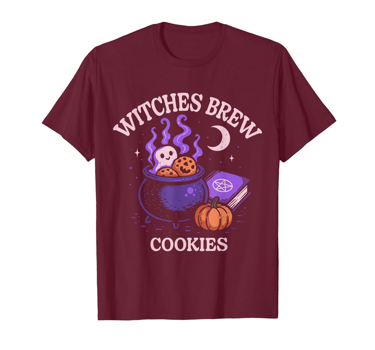 Halloween Witch Cauldron Witches Brew Cookies Funny Ghost T-Shirt