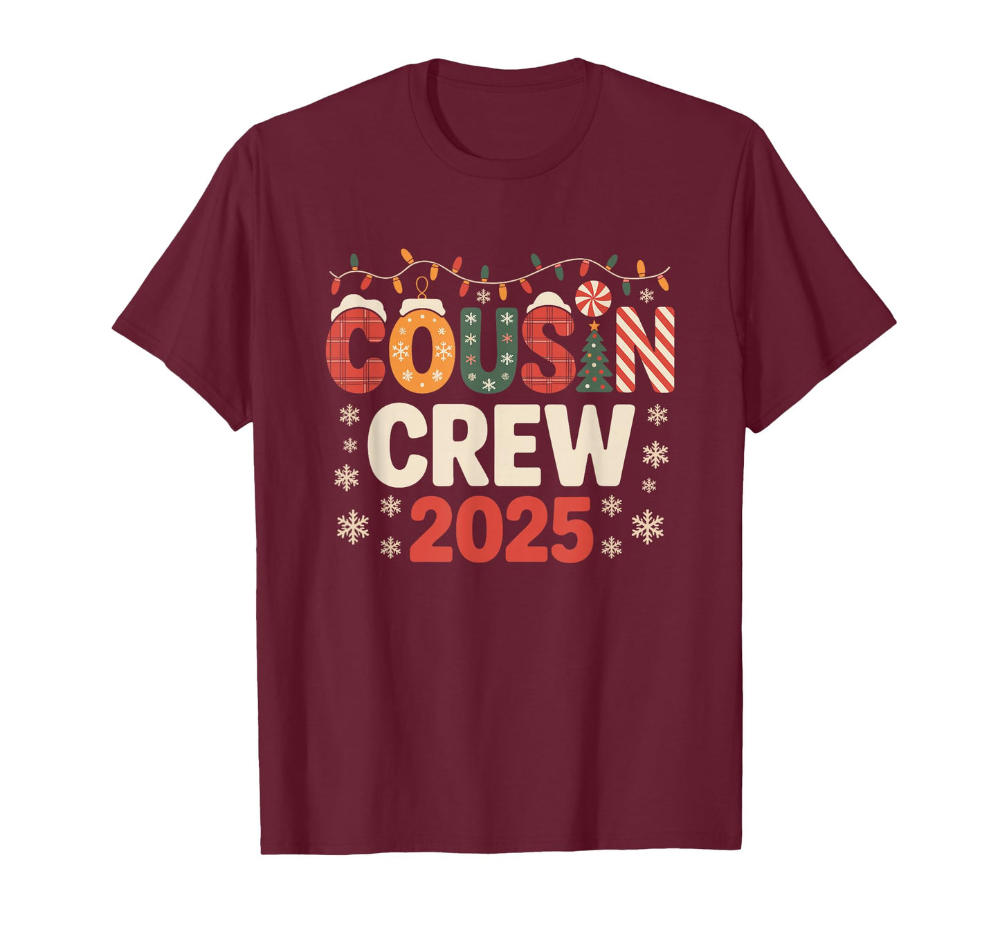 Cousin Crew Christmas 2025 Family Matching Xmas T-Shirt