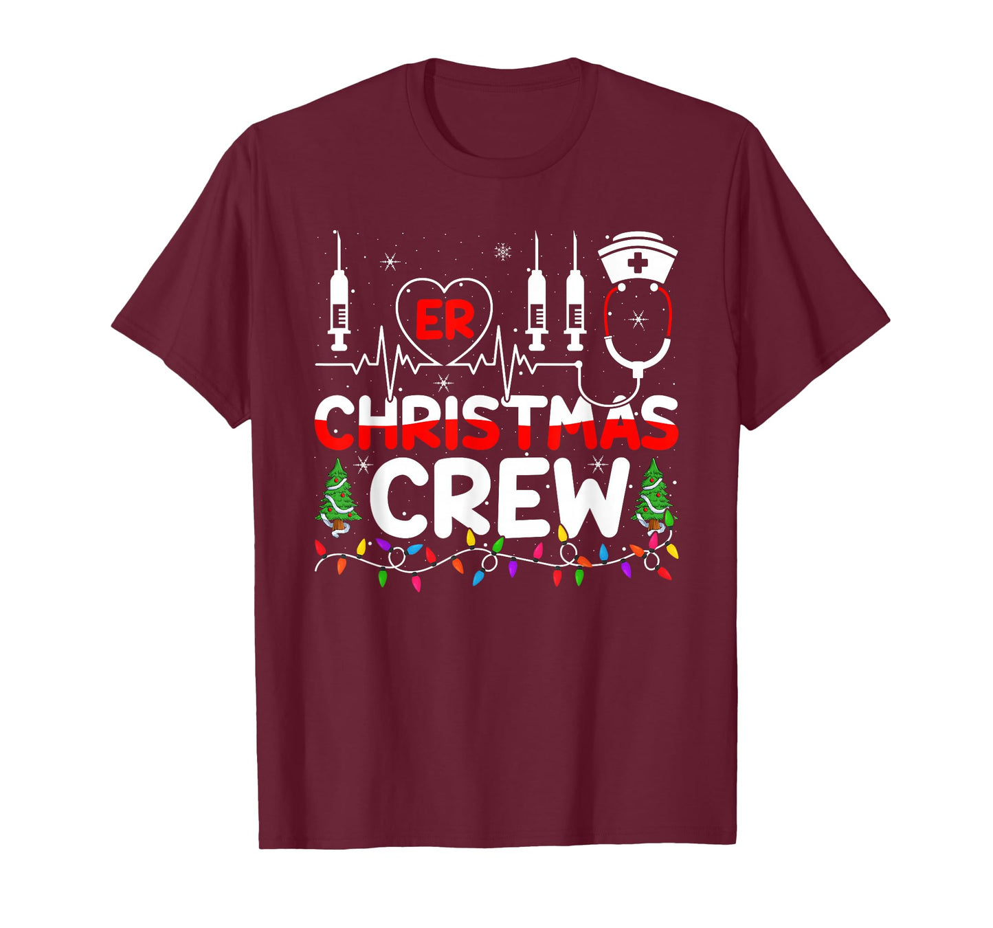 ER Nurse Christmas Crew Emergency Nurse Medical Nursing Xmas T-Shirt