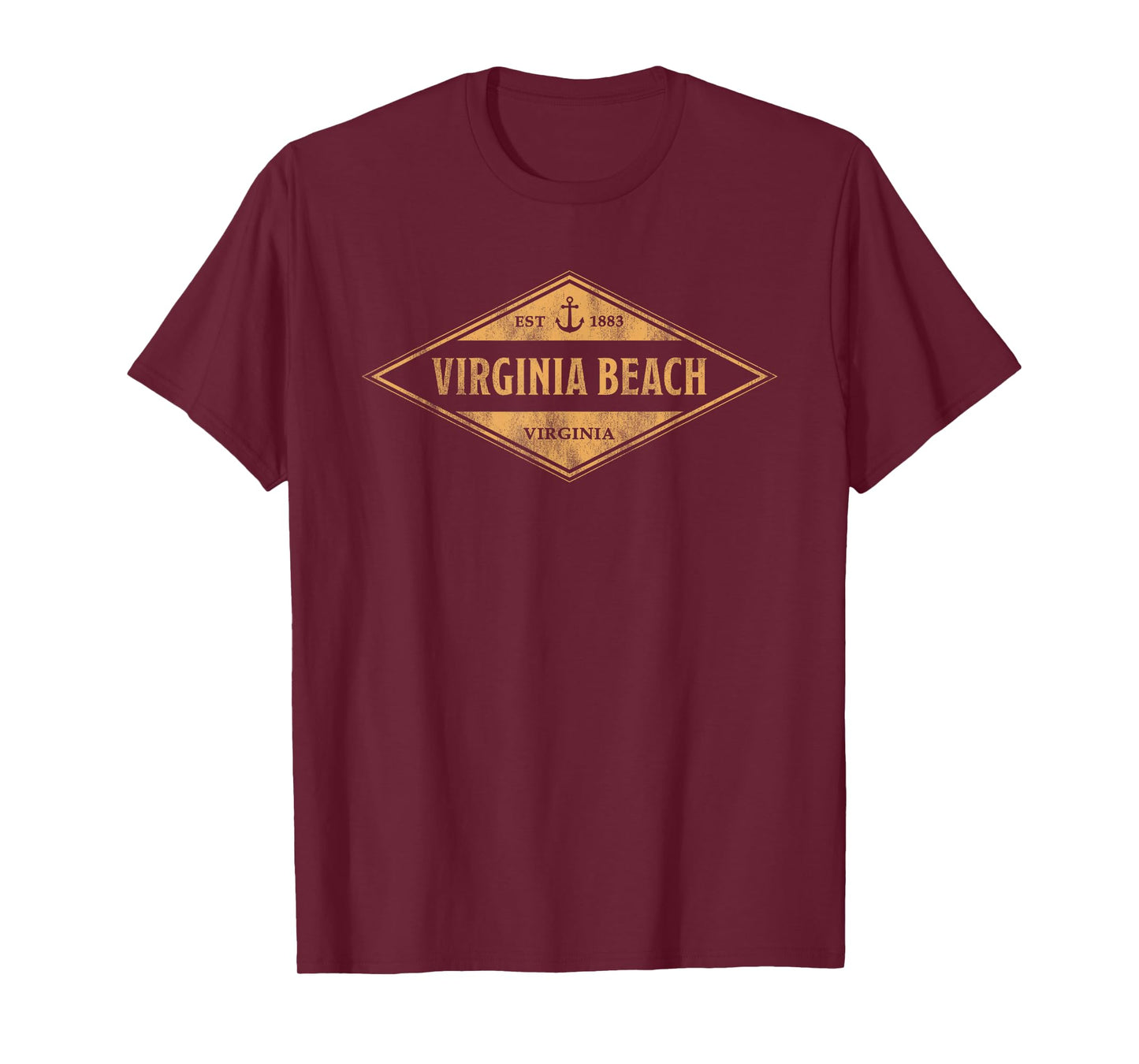 Virginia Beach Virginia Souvenir Vacation Vintage Badge T-Shirt