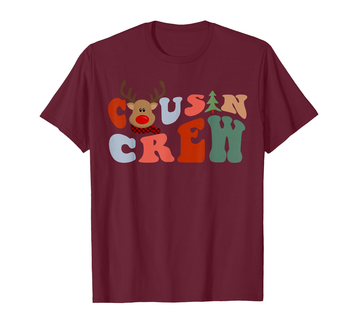Cousin Crew Reindeer Rudolph Pajamas Holiday Merry Christmas T-Shirt