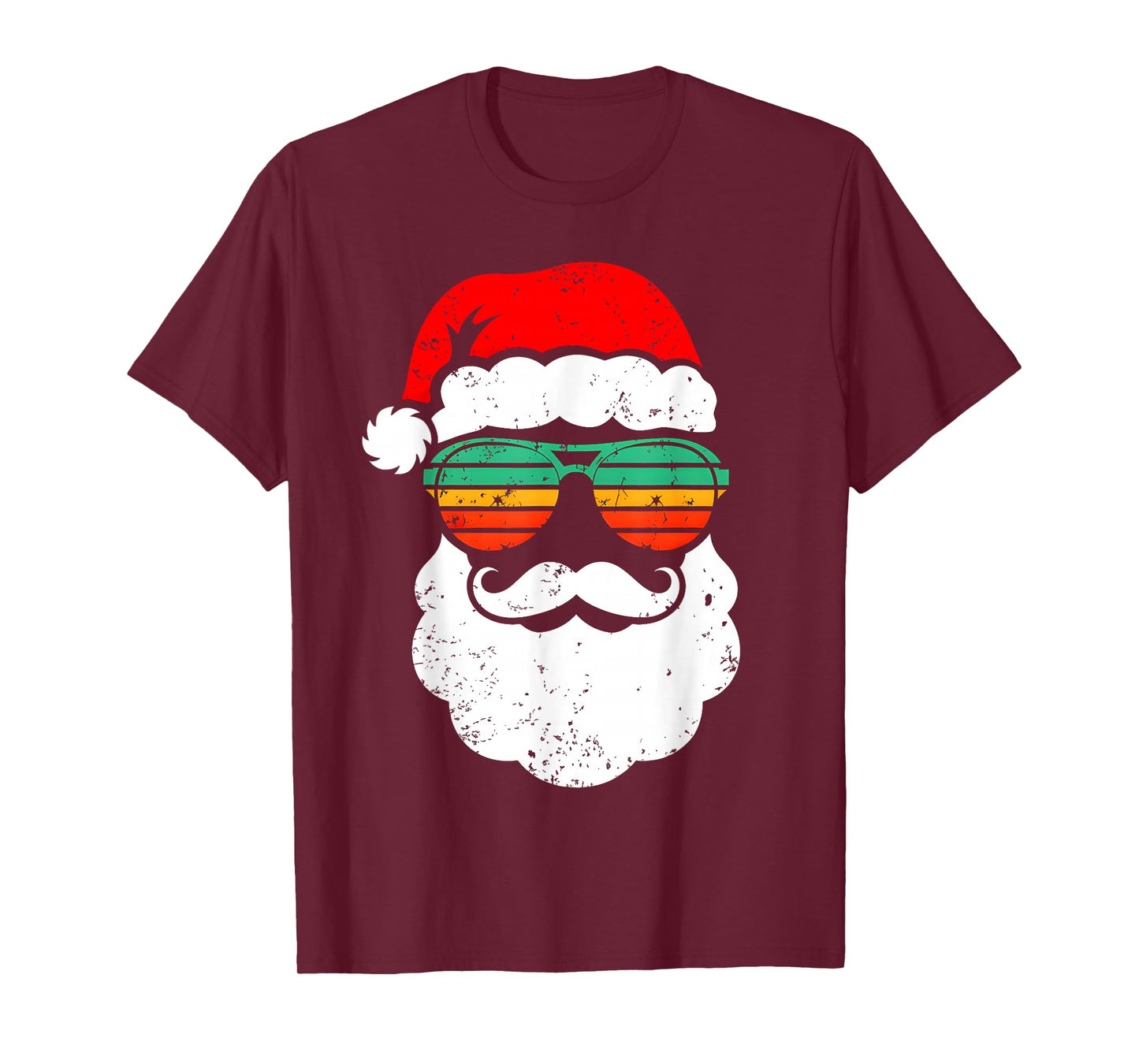 Santa Face Retro Sunglasses Christmas Xmas Men Women Kids T-Shirt
