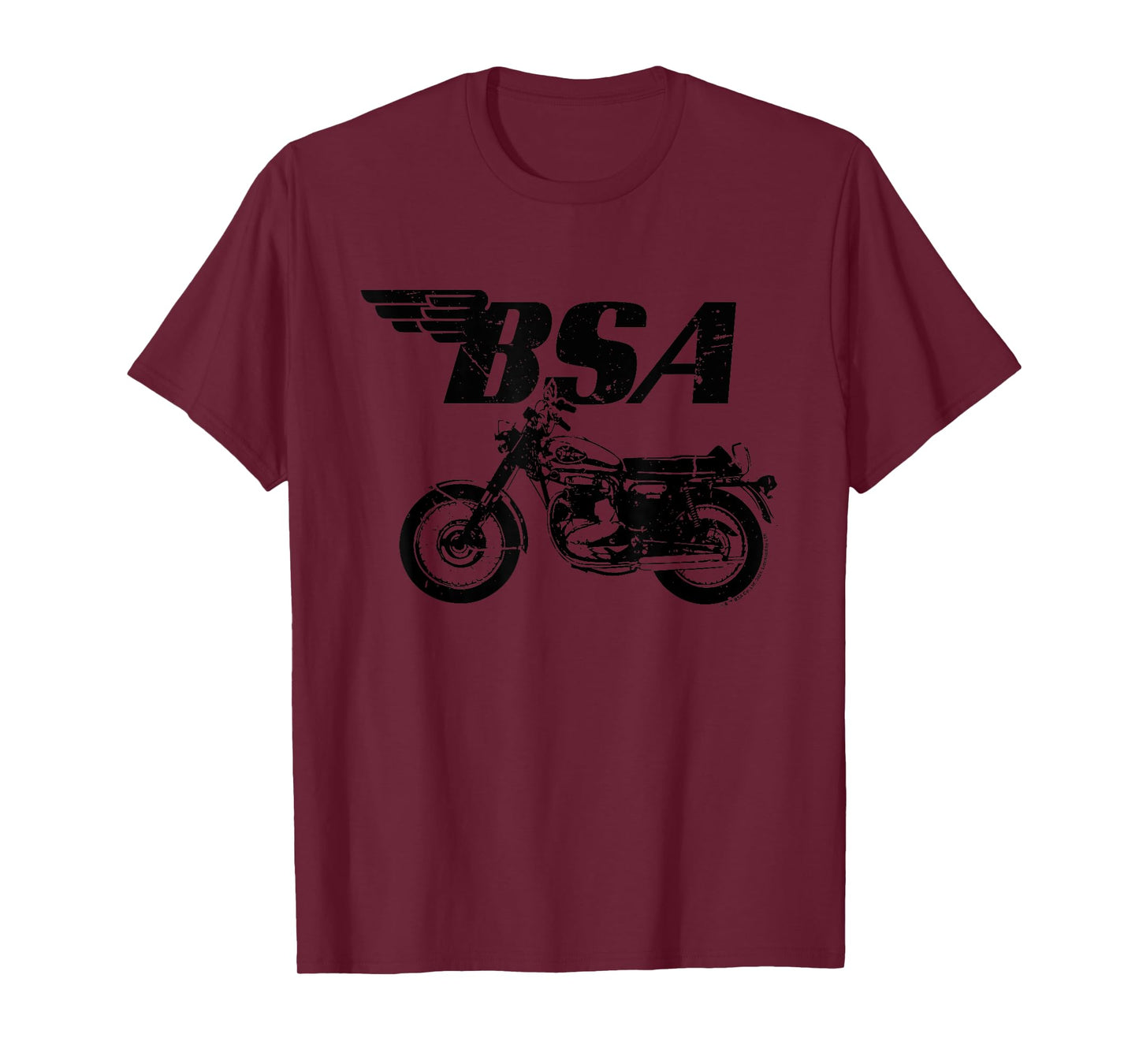 BSA Logo Distressed Thunderbolt Motorcycle T-Shirt