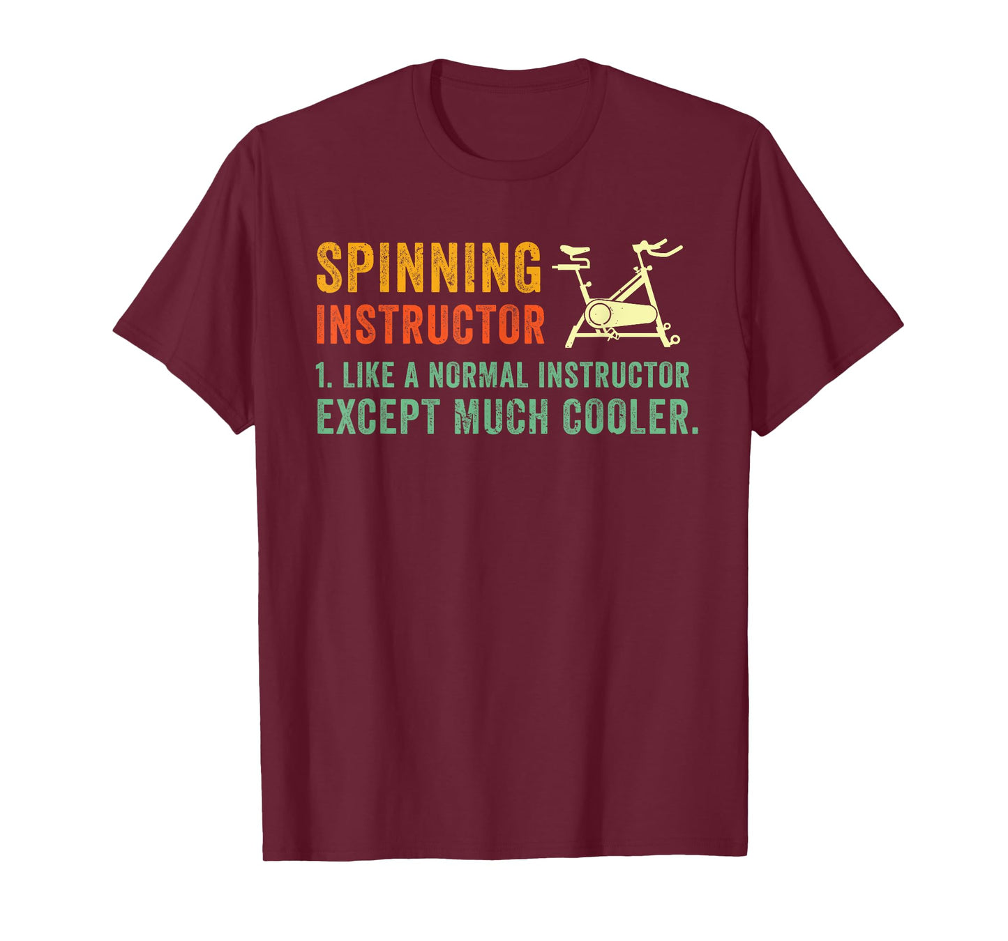 Spin Bike Funny Spin Instructor Spinning Cyclist Spinner Gym T-Shirt