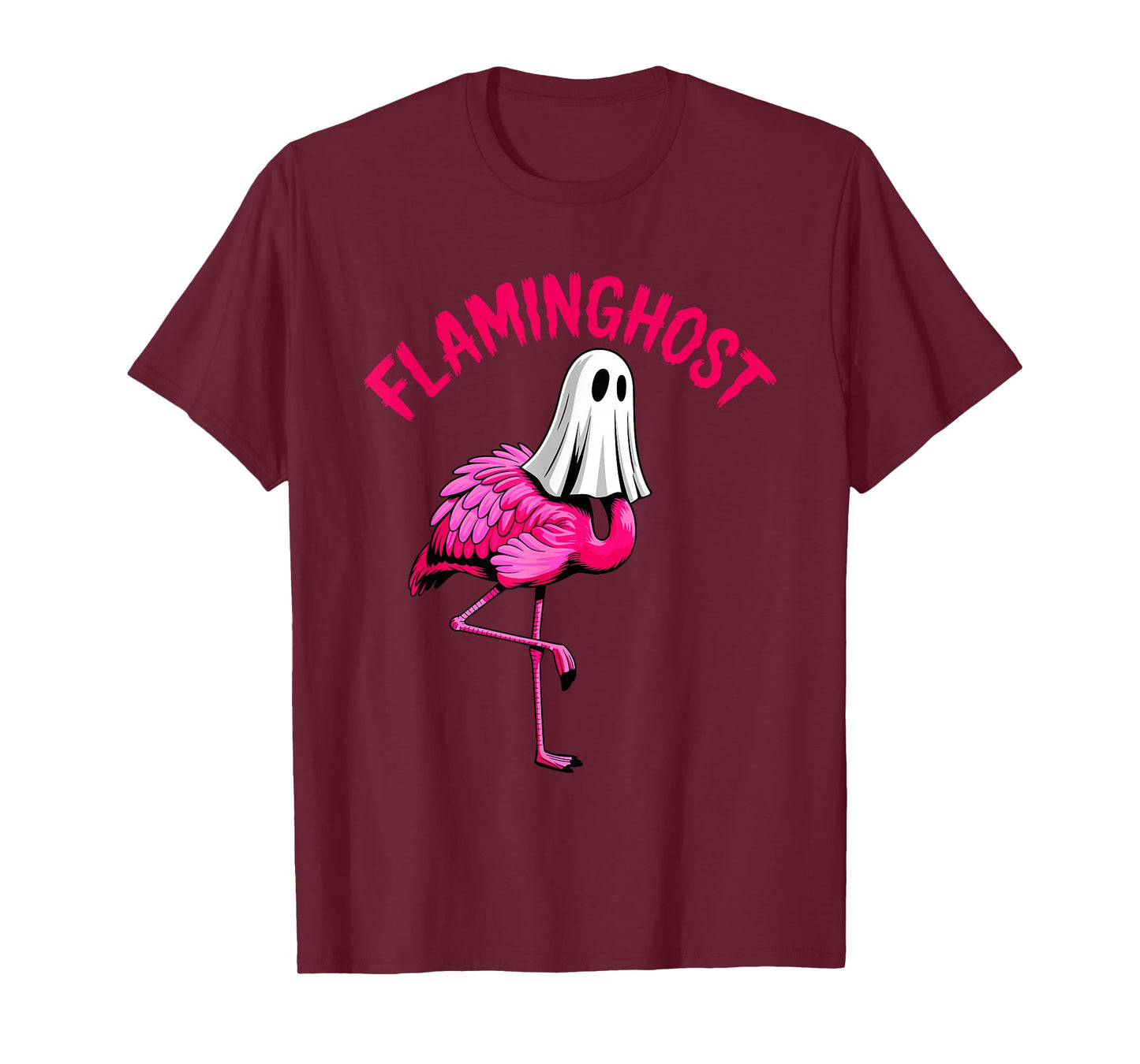 Amazing Spooky Creepy Halloween Flamingo Ghost T-Shirt