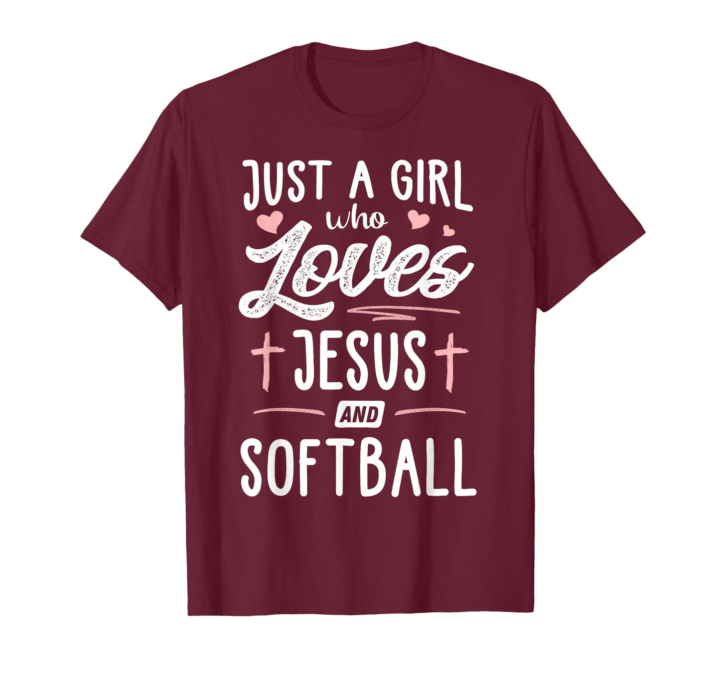 Just A Girl Who Loves Jesus And Softball Gift Women T-Shirt