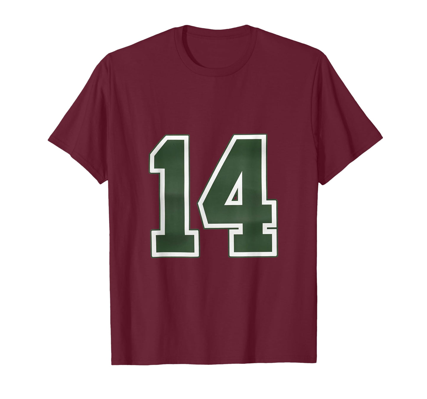 Number #14 Sport Green Number T-Shirt