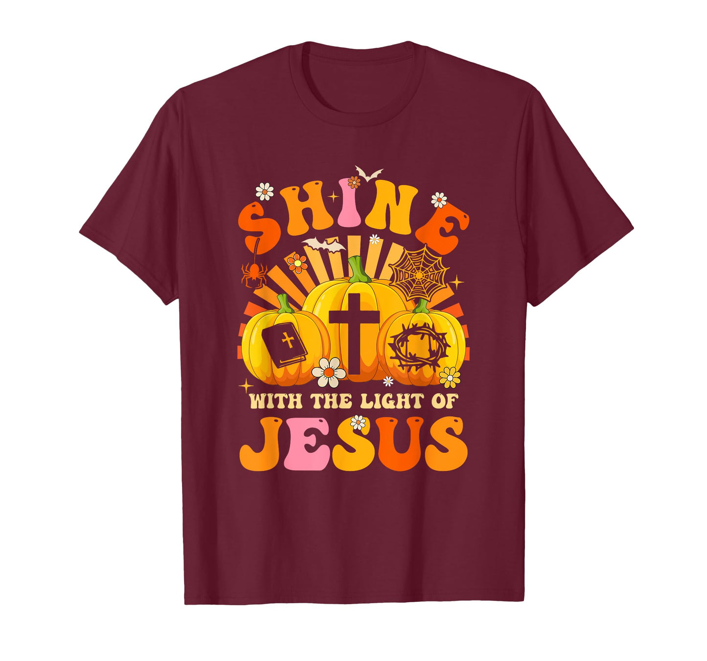 Shine With The Light Of Jesus Christian Halloween Women T-Shirt