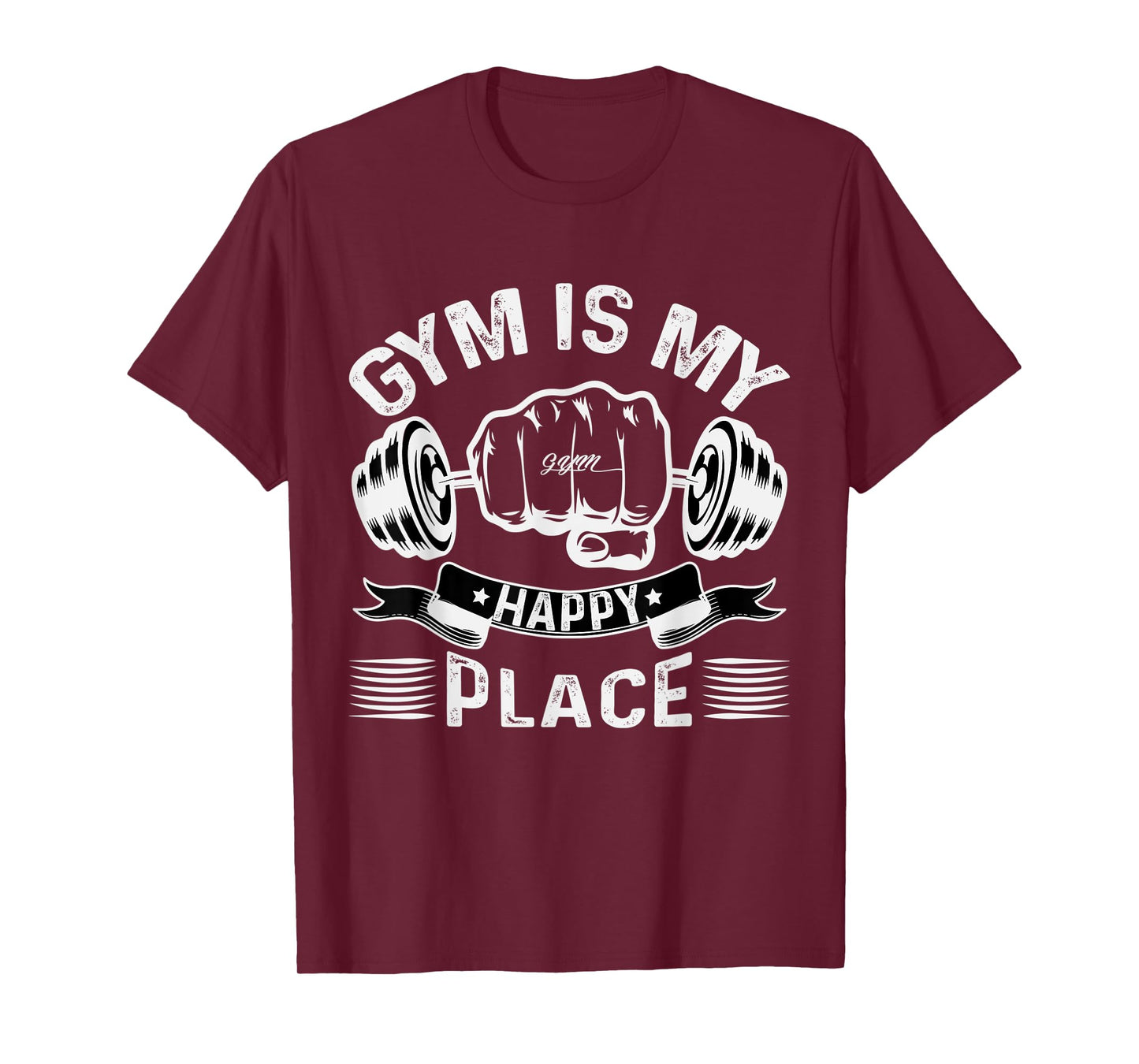 The Gym Is My Happy Place Gymnast Lover Gymnastics Fitness T-Shirt