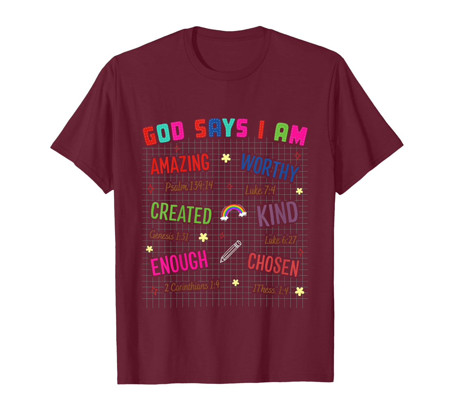 Kids Christian Lovers God Says I Am Faith Kids God Says I Am T-Shirt