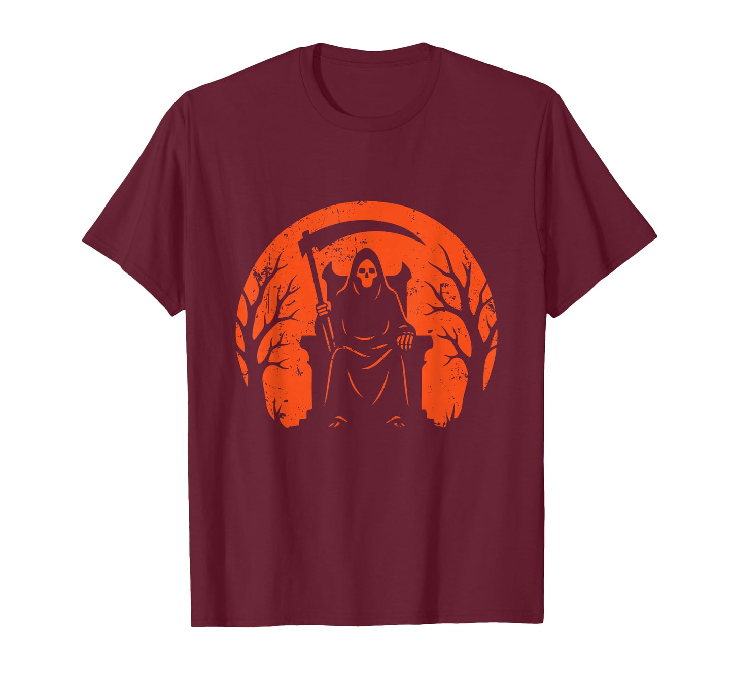 Grim Reaper Throne Halloween T-Shirt