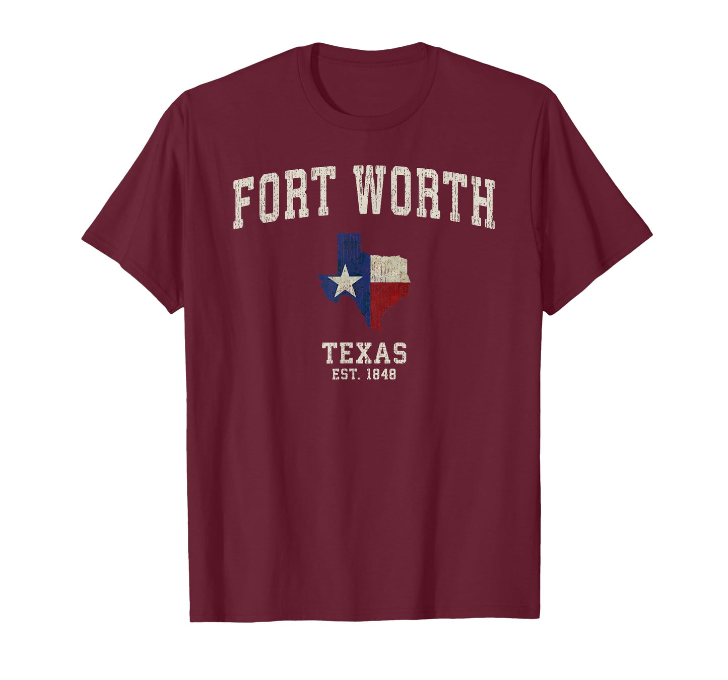 Vintage Fort Worth Texas State Flag T-Shirt