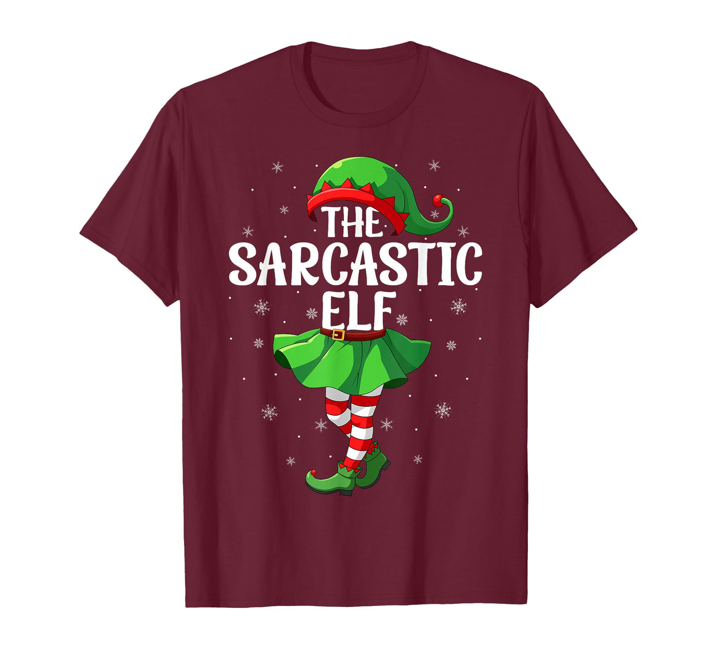Sarcastic Elf Christmas Girls Women Elf Squad Xmas Family T-Shirt