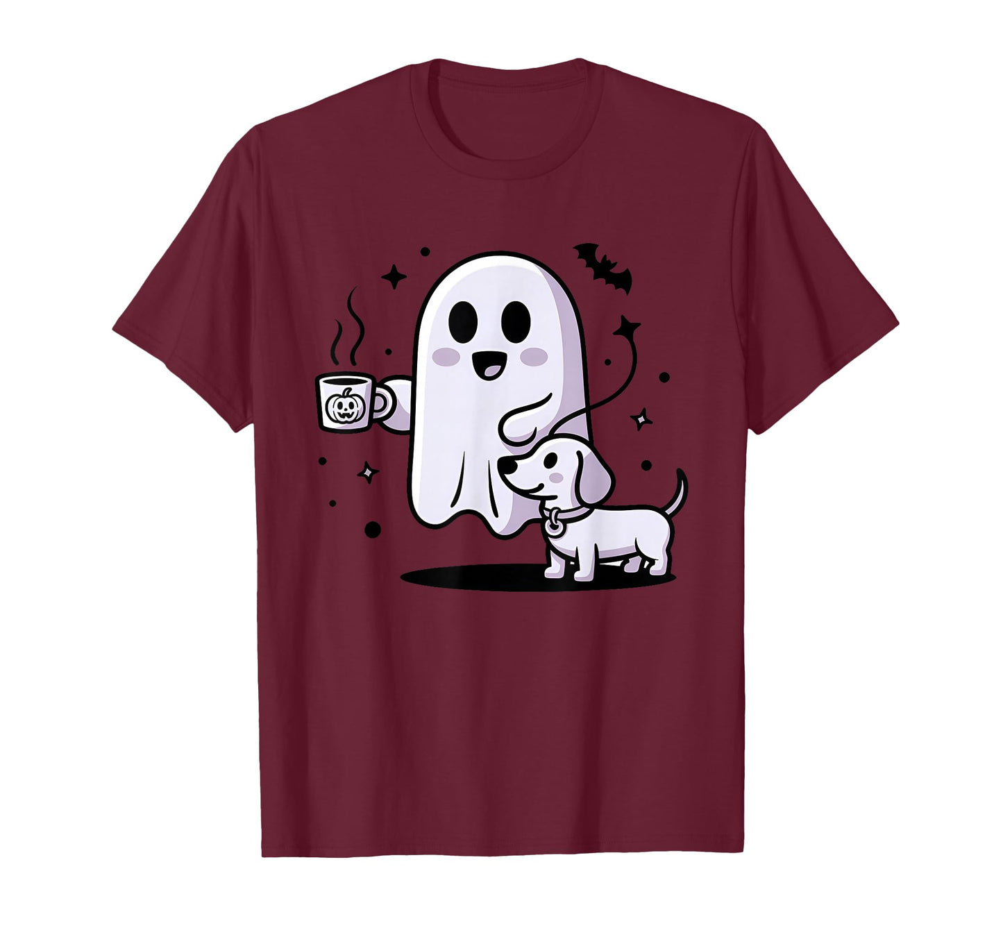 Funny Dachshund Ghost Halloween Spooky Season Weenie Dog T-Shirt