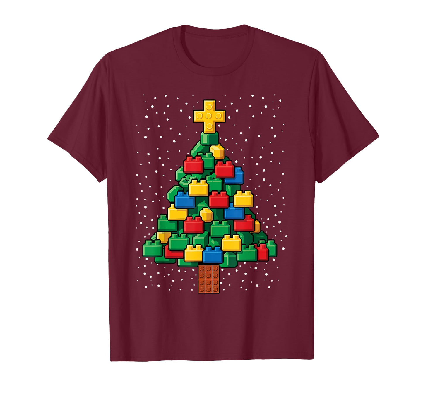 Christmas Tree Block Building Builder Brick Master Builder T-Shirt