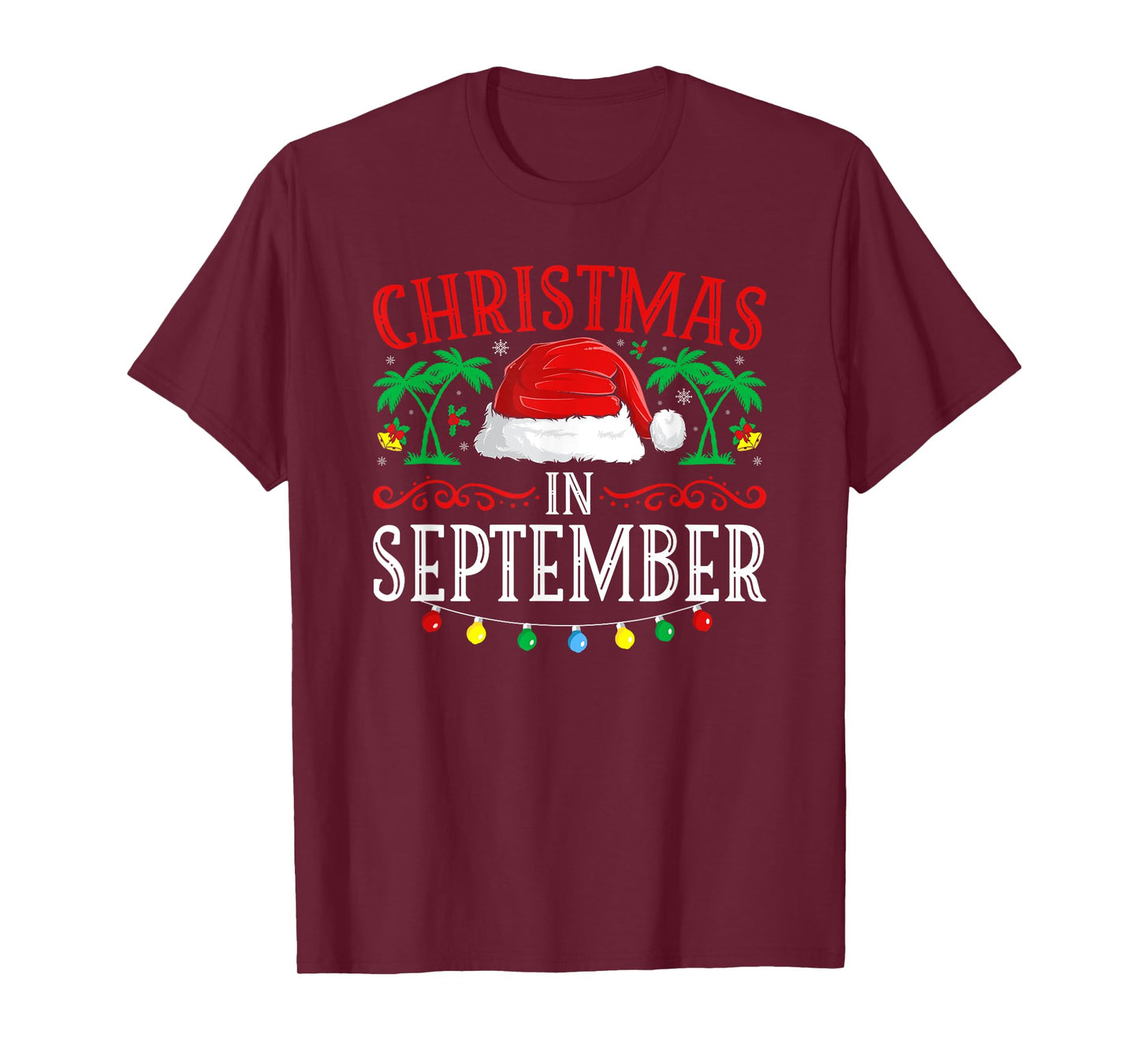 Christmas in September Hawaiian Tropical Santa T-Shirt