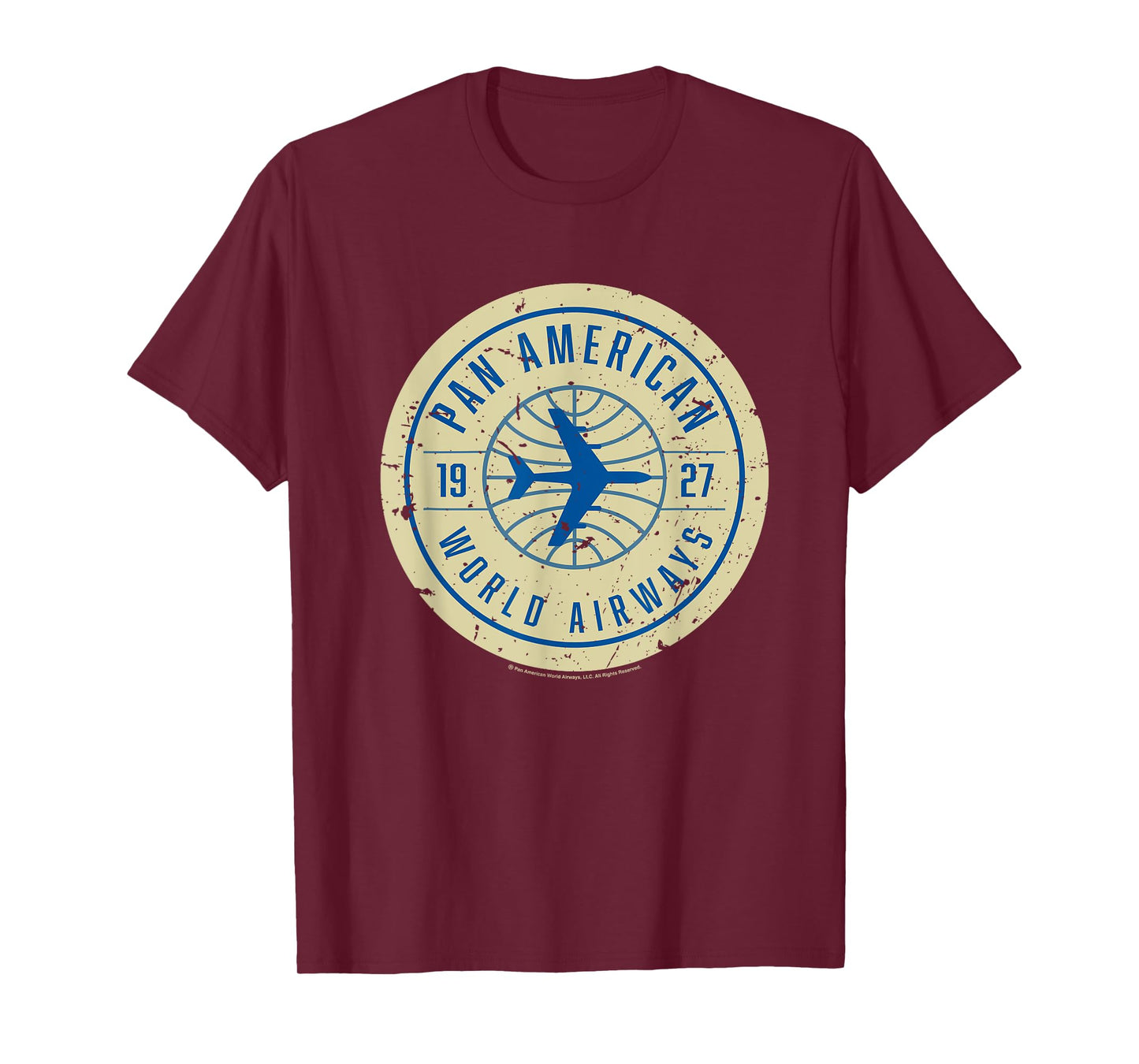 Pan Am 1927 World Airways Plane Badge Logo T-Shirt