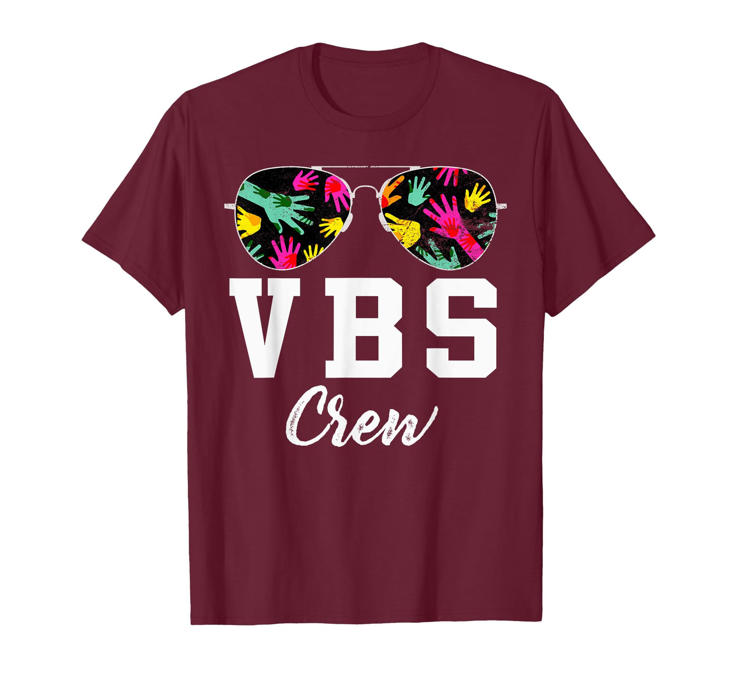 VBS Crew Vacation Bible VBS Teacher Handprints Sunglasses T-Shirt