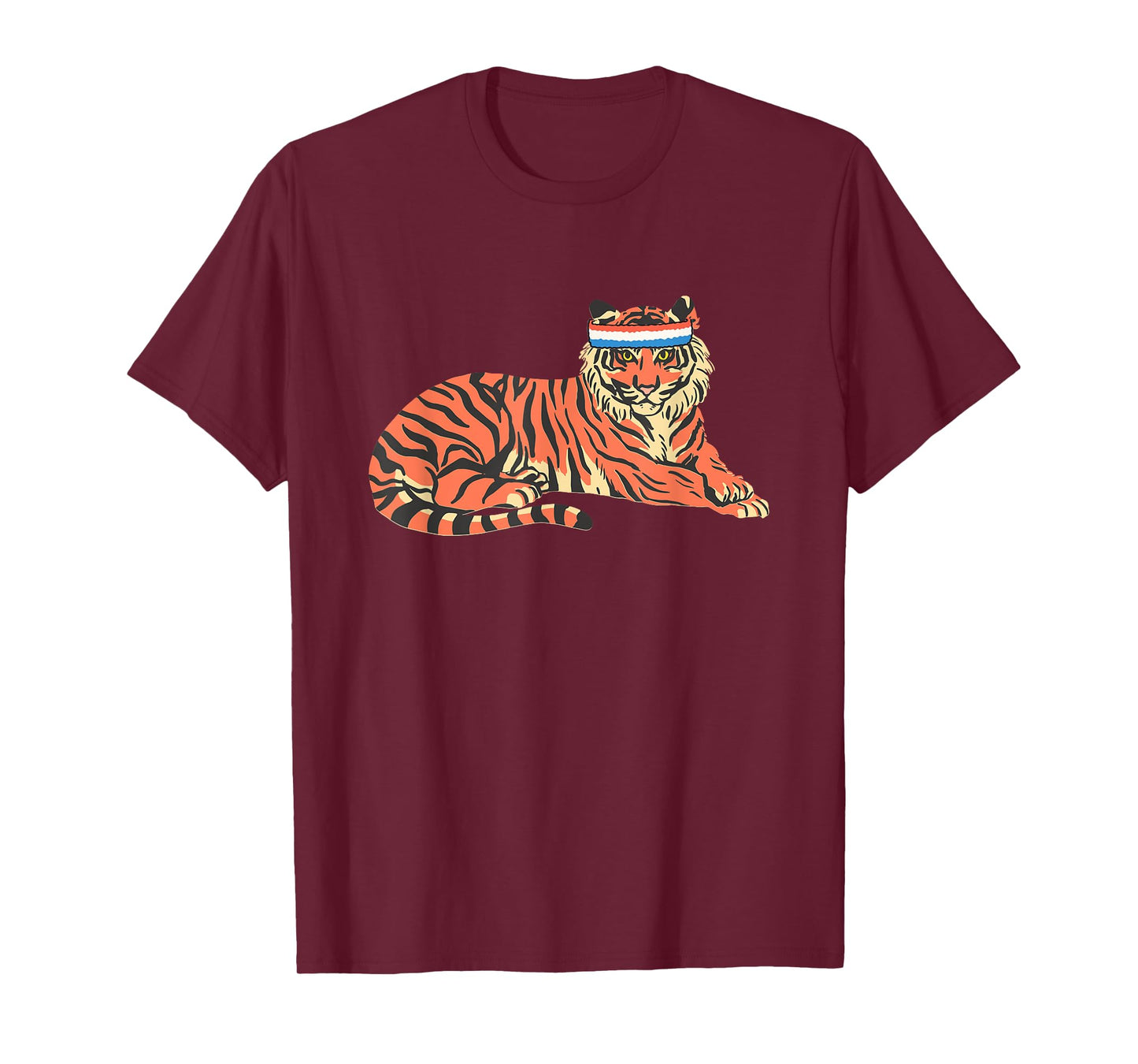 Tiger Shirt Tiger Wearing Sweatband T-Shirt