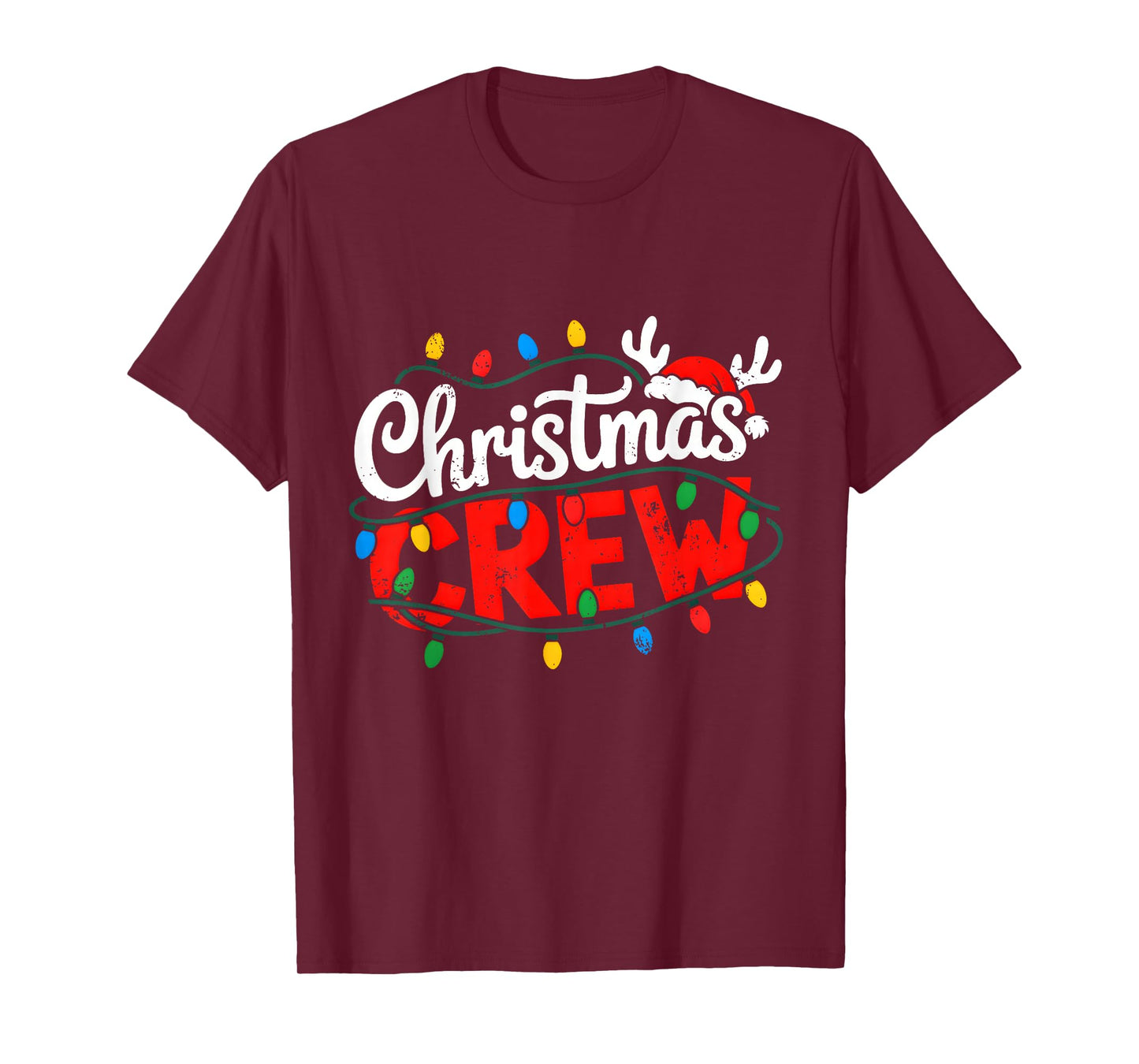 Christmas Crew Xmas Lights Family Matching Pajamas Holiday T-Shirt