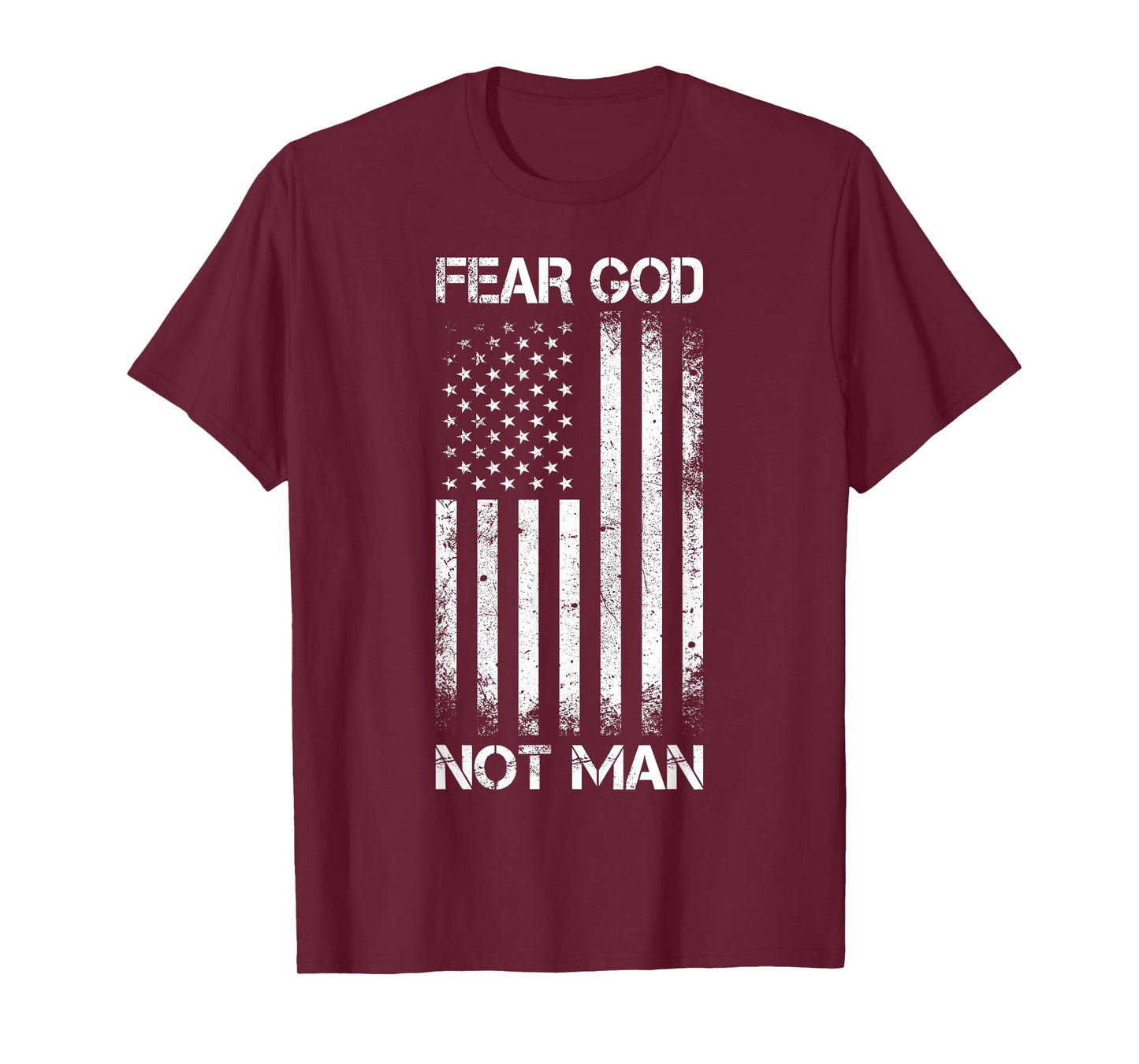 Vintage USA Flag Fear God Not Man T-Shirt
